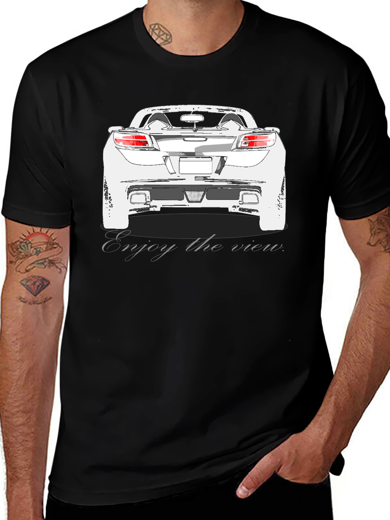 Variant 20 of Enjoy the View T-Shirt - Black Car Design