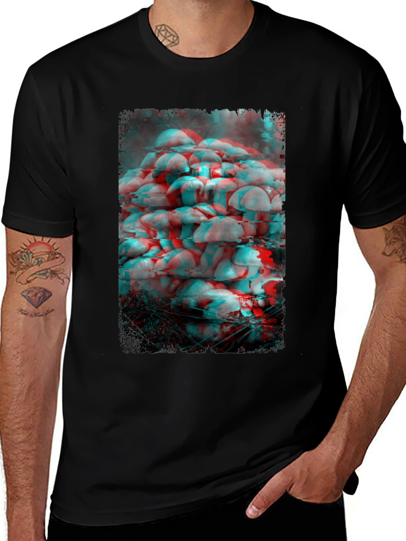 Variant 17 of Mushroom Glitchcore T-Shirt