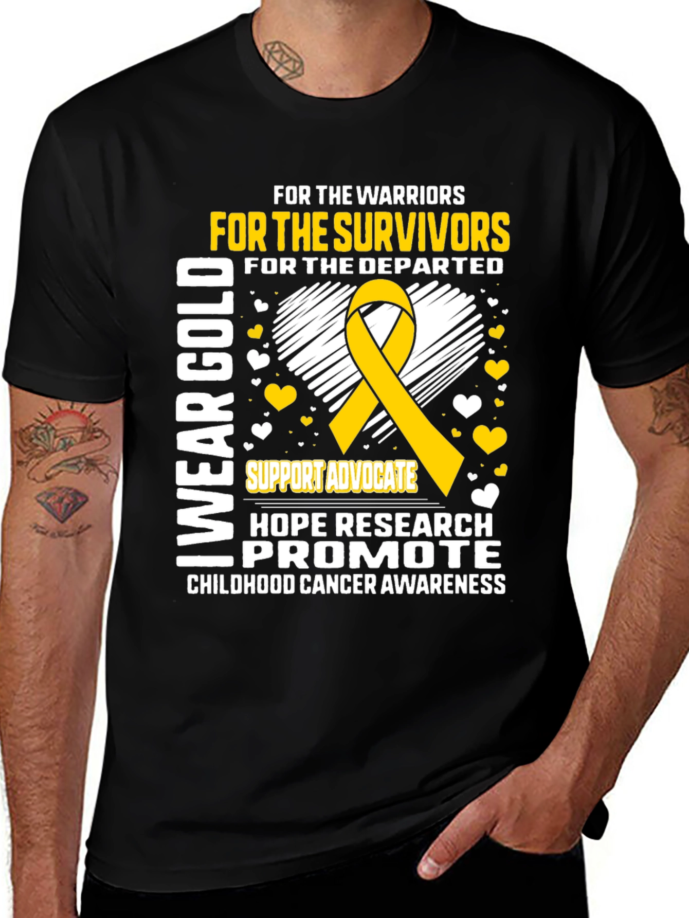 Childhood Cancer Awareness Gold Ribbon T-Shirt