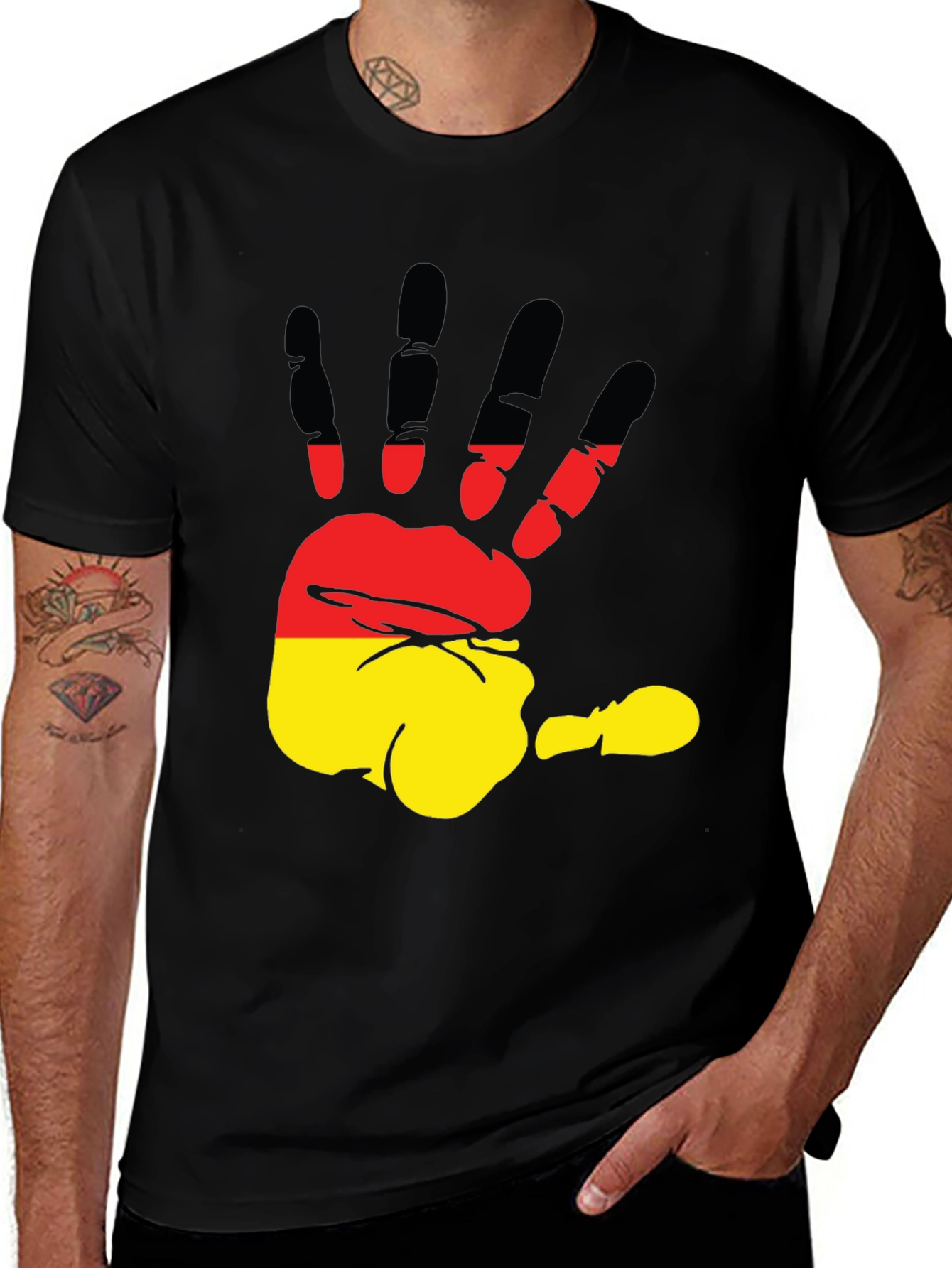 German Flag Handprint T-Shirt | Deutschland Pride Tee