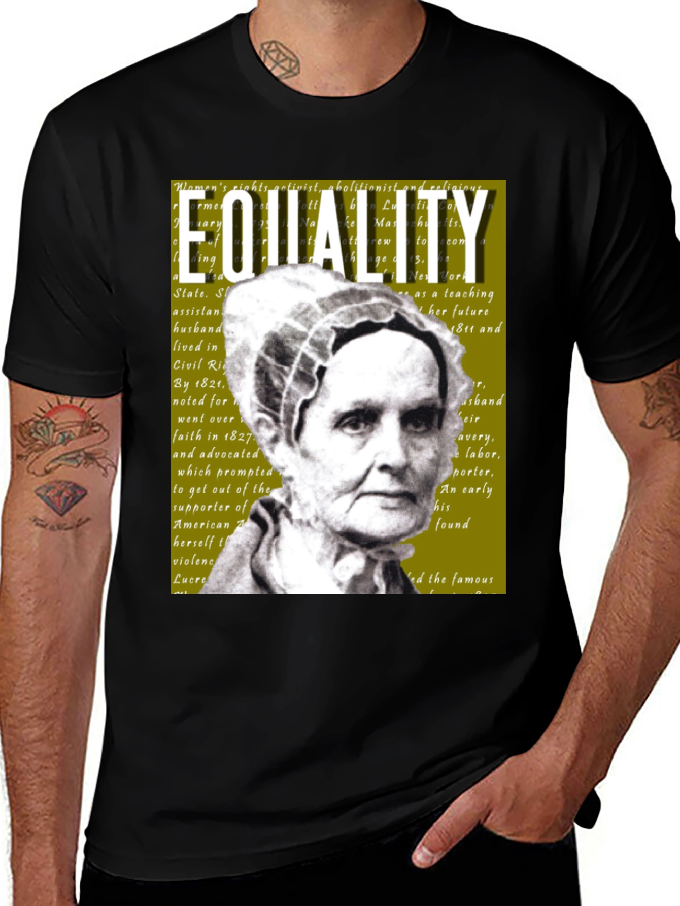 Variant 3 of Equality T-Shirt Lucretia Mott Women's Rights Activist