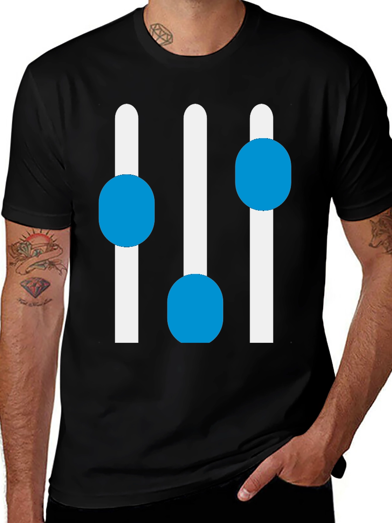 DJ Mixer Graphic Tee - Black Cotton T-Shirt
