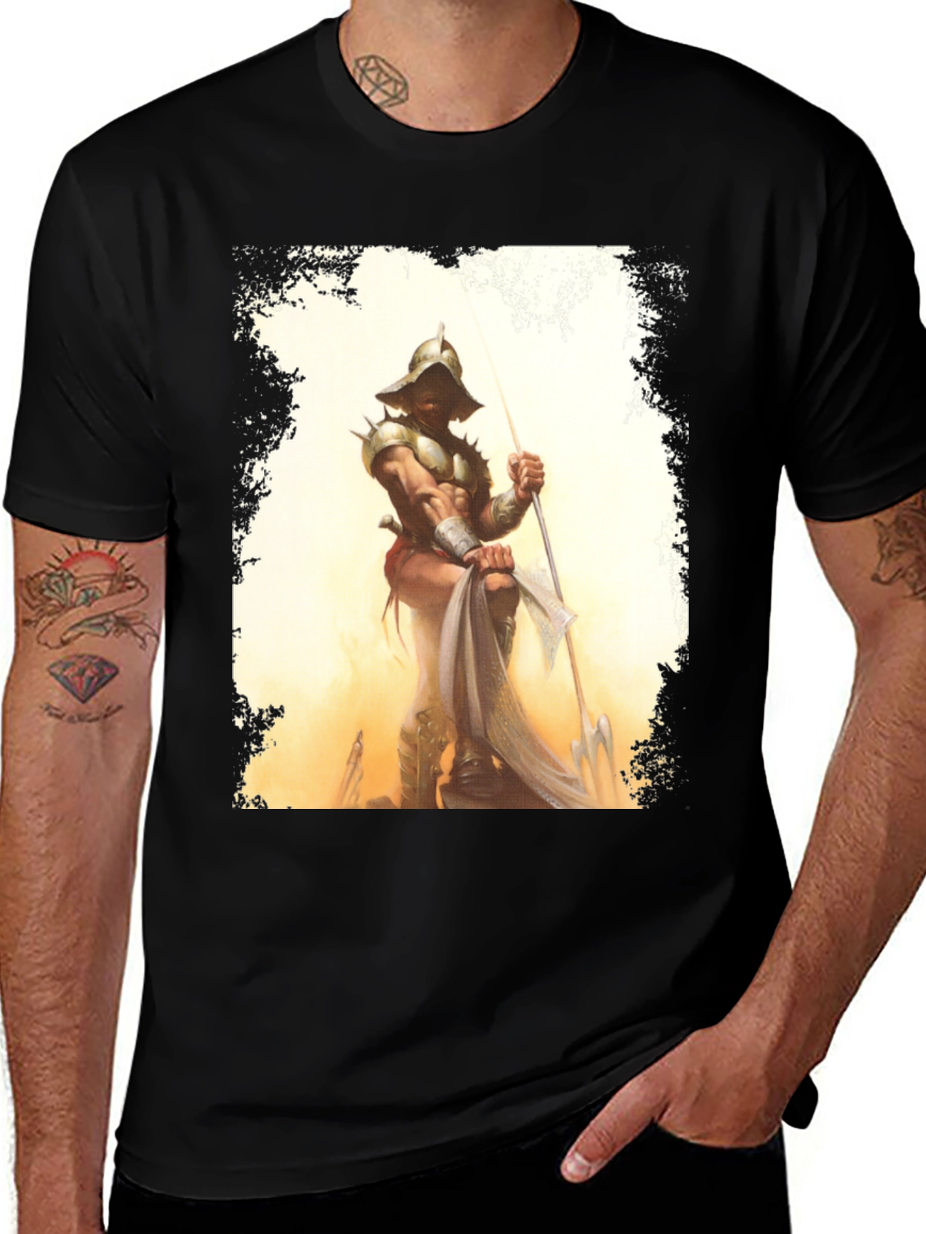 Variant 20 of Warrior Graphic T-Shirt - Black