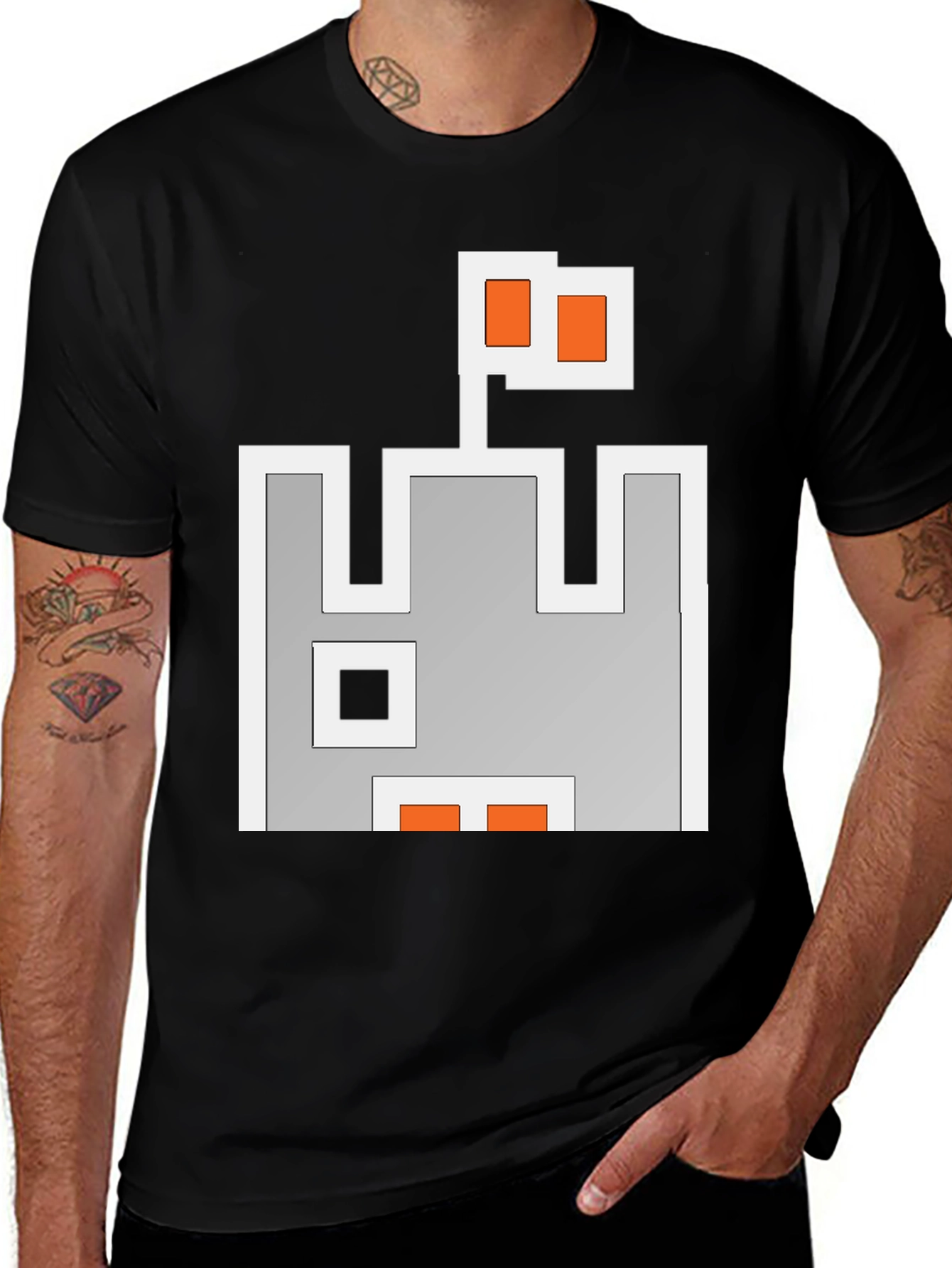 Variant 16 of Pixel Castle Graphic Tee - Retro Gaming Style