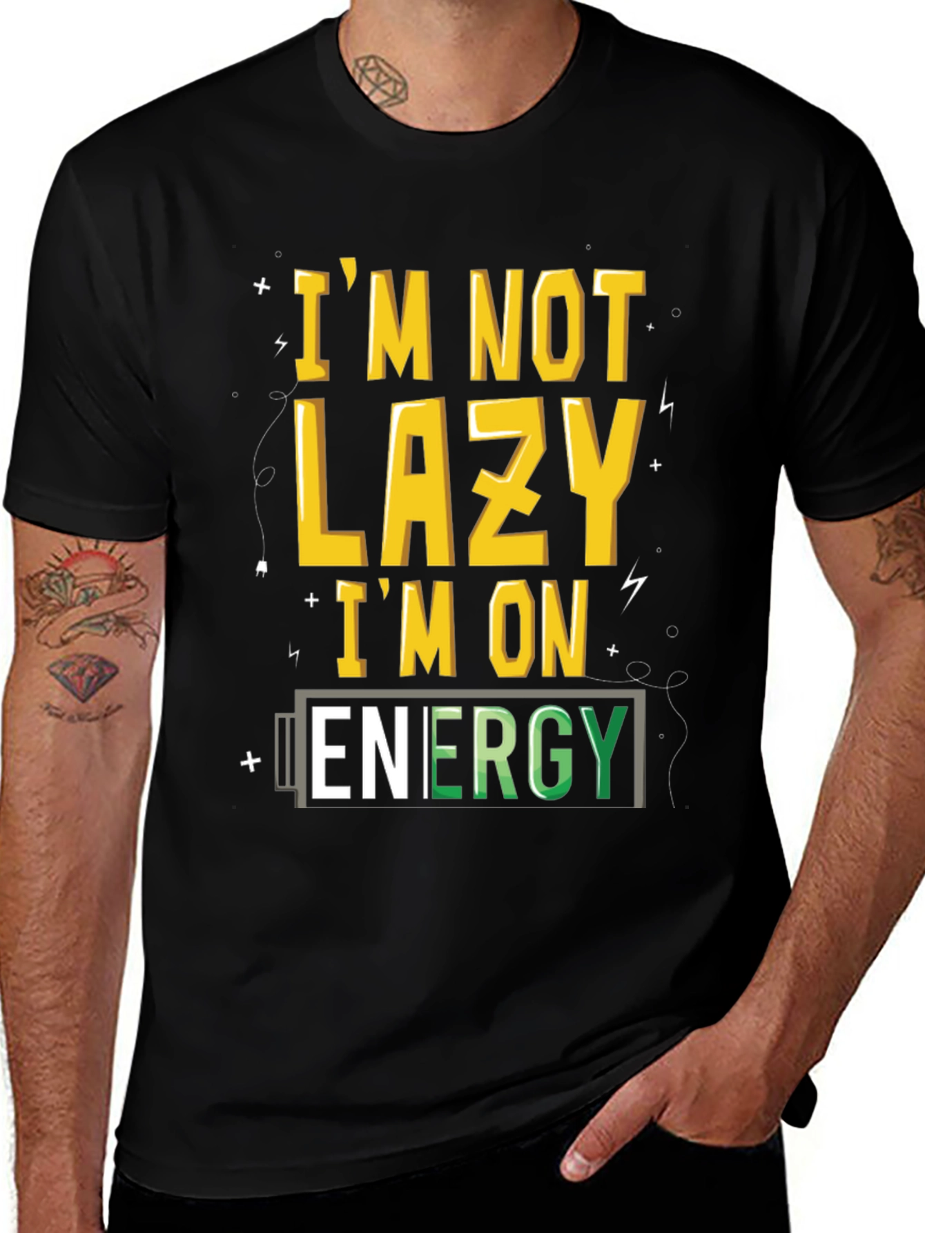 Variant 10 of Funny Energy T-Shirt: I'm Not Lazy