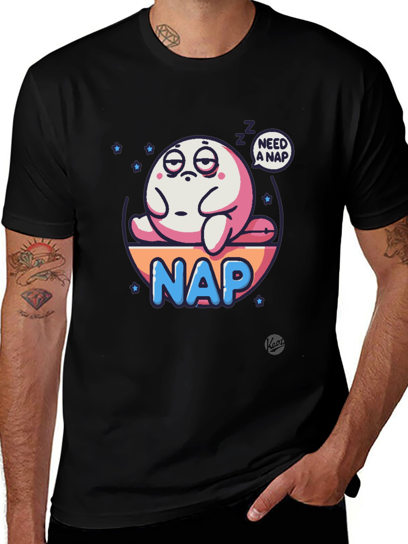 Variant 2 of Need a Nap T-Shirt - Sleepy Character Graphic Tee