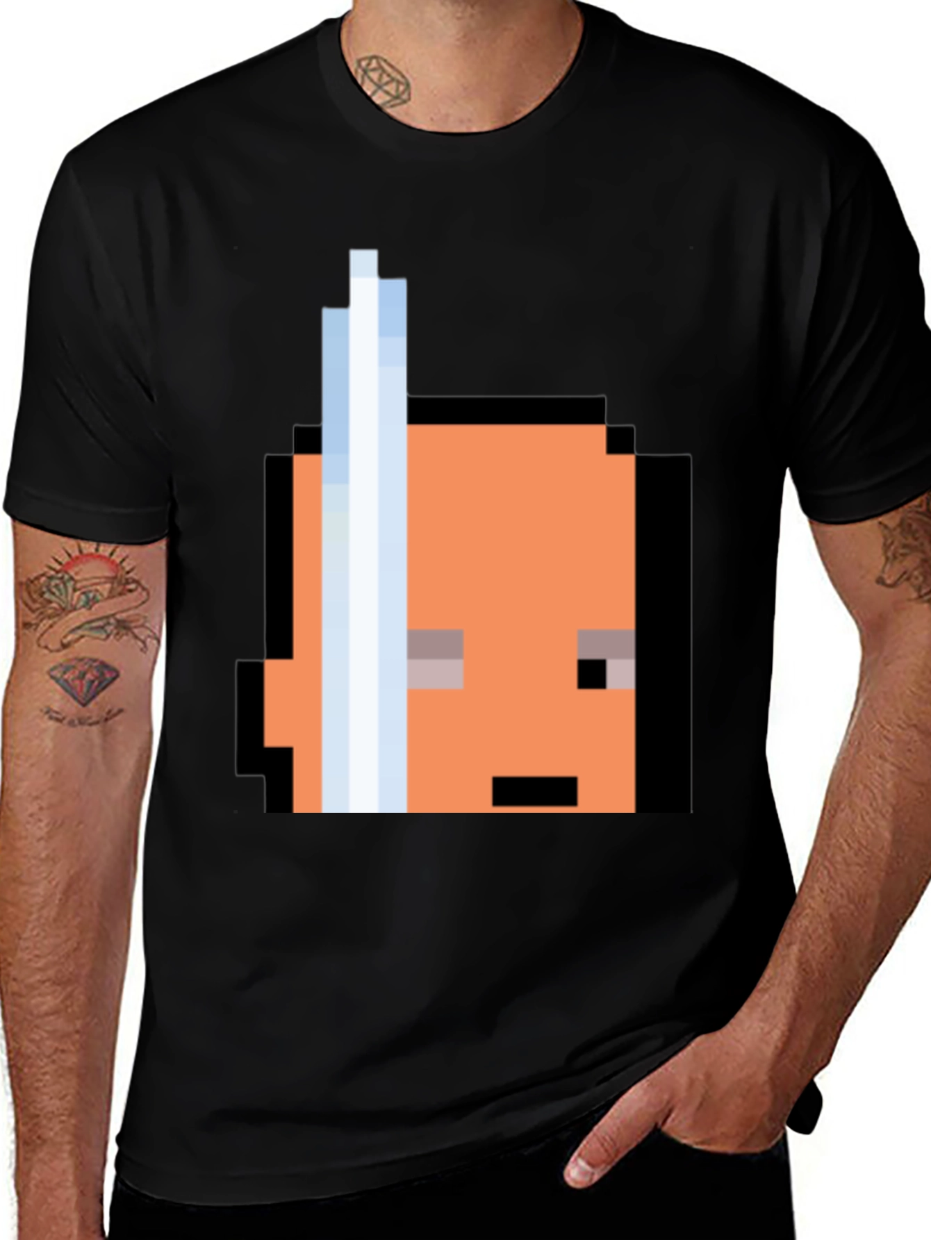 Variant 4 of Pixel Art Man T-Shirt - Retro Gaming Style