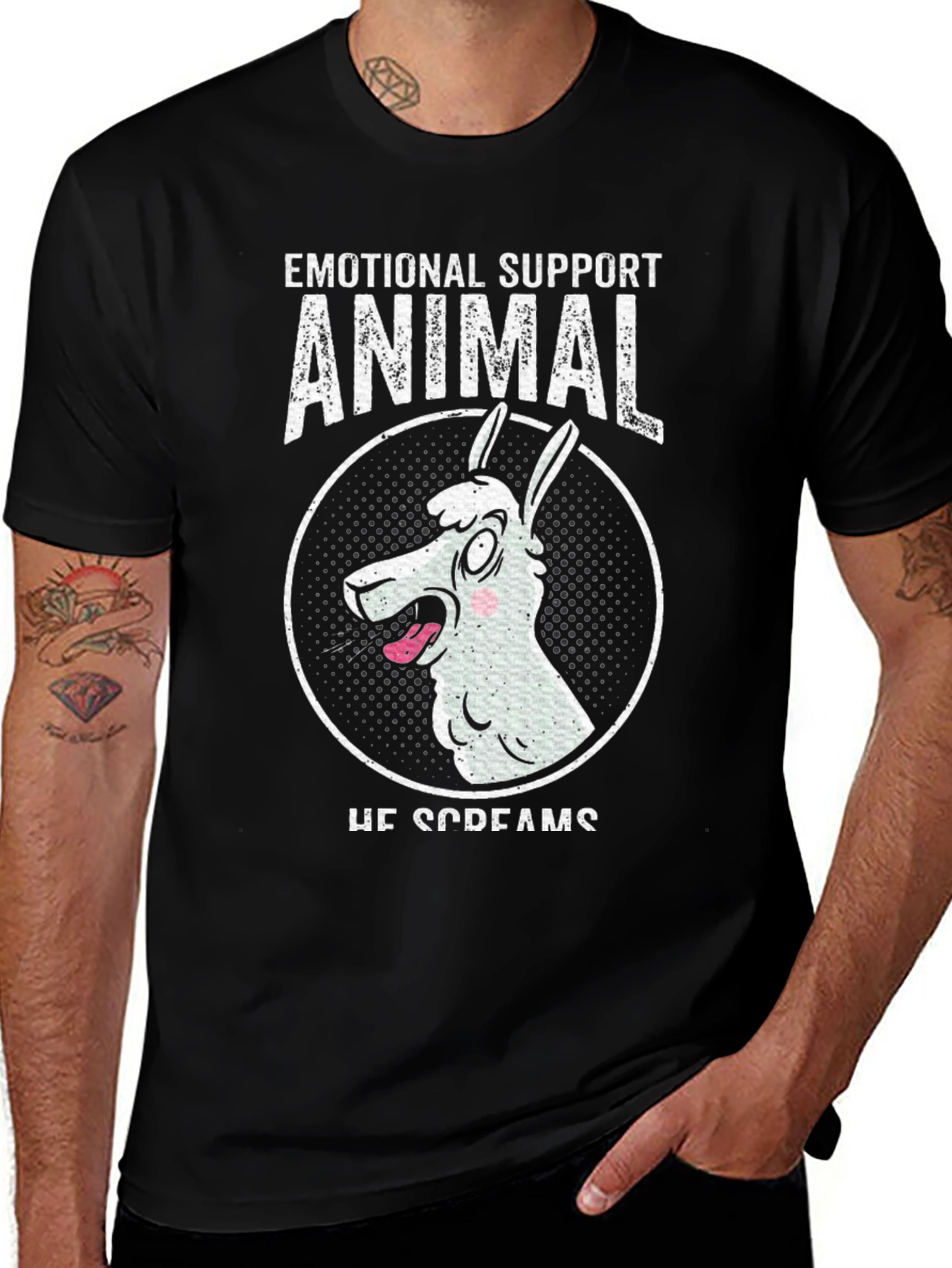 Variant 18 of Emotional Support Animal Funny Graphic T-Shirt