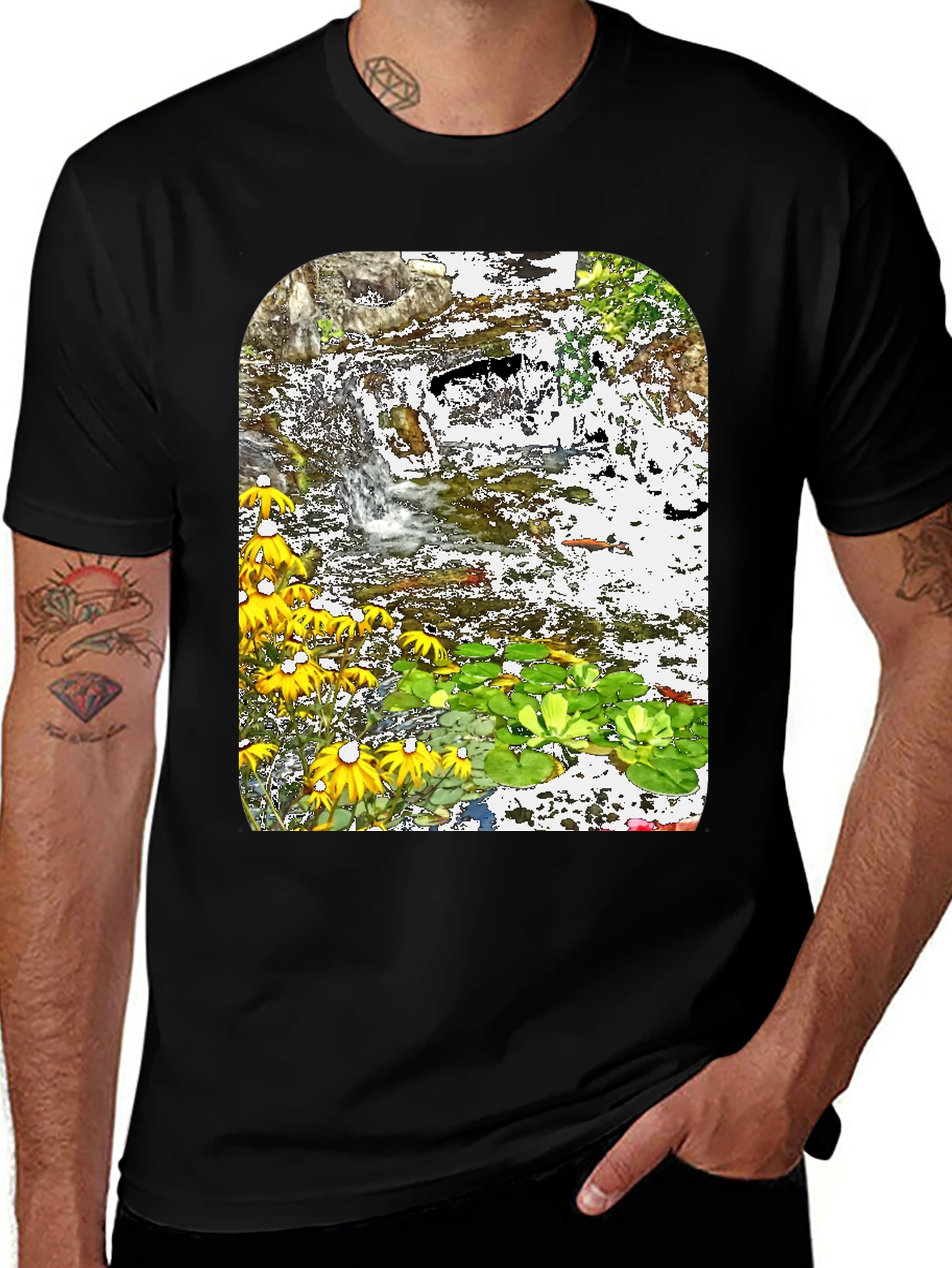 Variant 10 of Nature Pond Scene T-Shirt