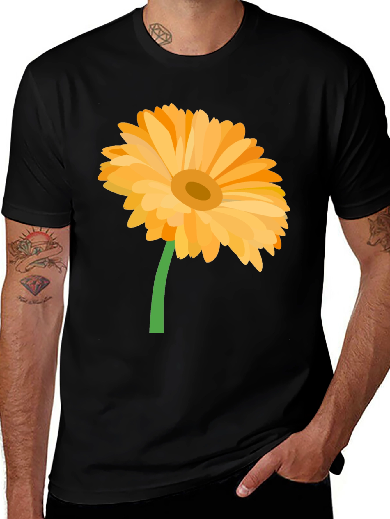 Variant 8 of Gerbera Flower Graphic T-Shirt - Stylish Casual Wear