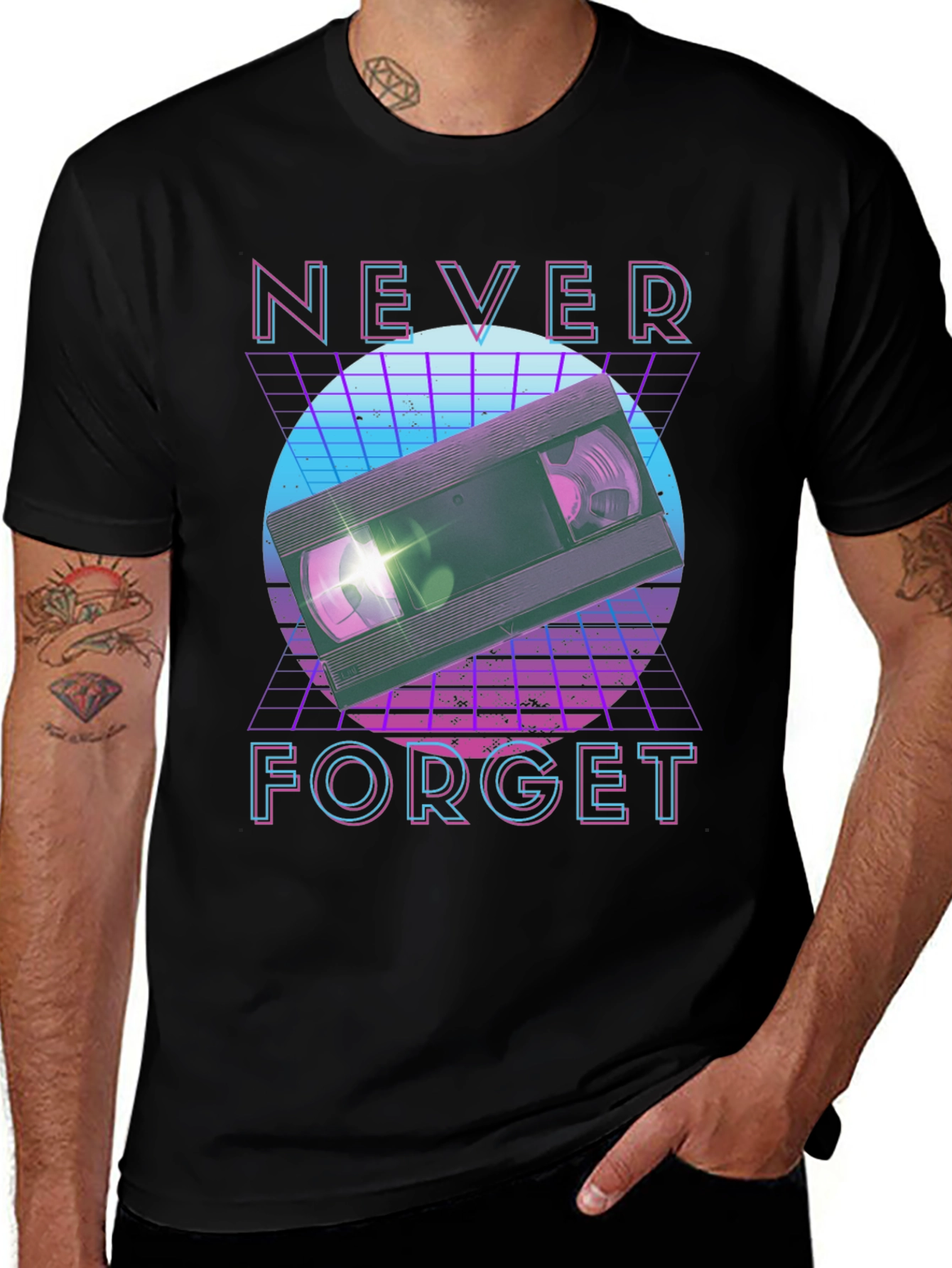 Variant 14 of Retro VHS Tape T-Shirt - Never Forget Nostalgia