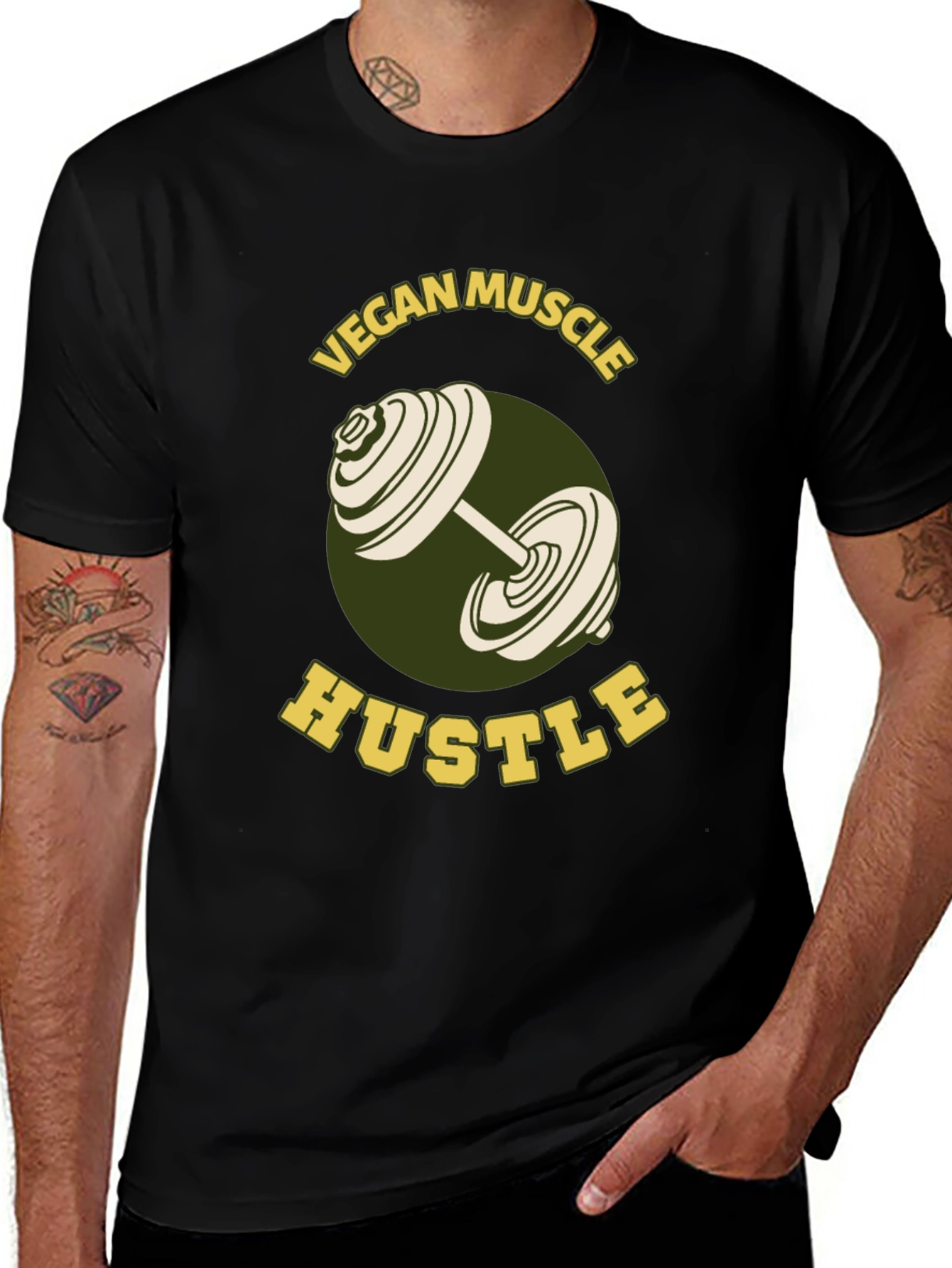 Variant 7 of Vegan Muscle Hustle Graphic Tee