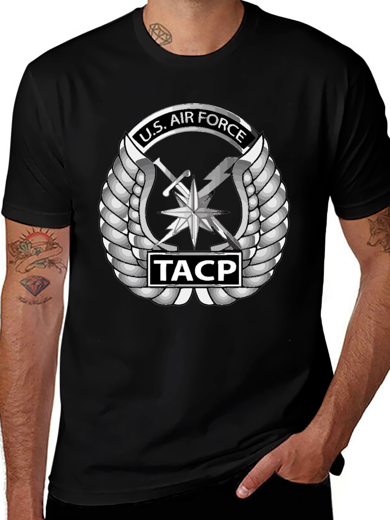 U.S. Air Force TACP Emblem Black T-Shirt