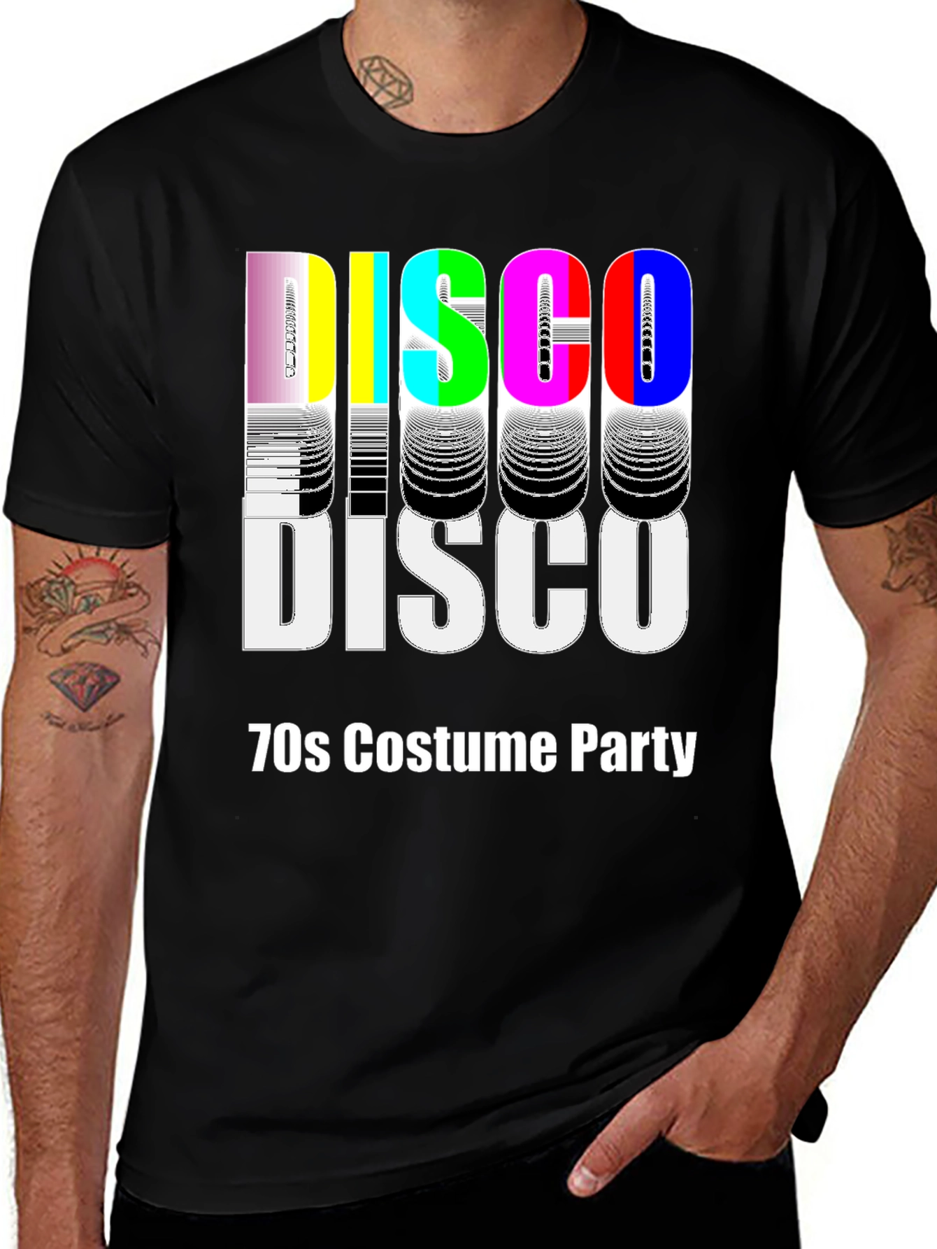 Variant 14 of Retro Disco 70s Costume Party T-Shirt