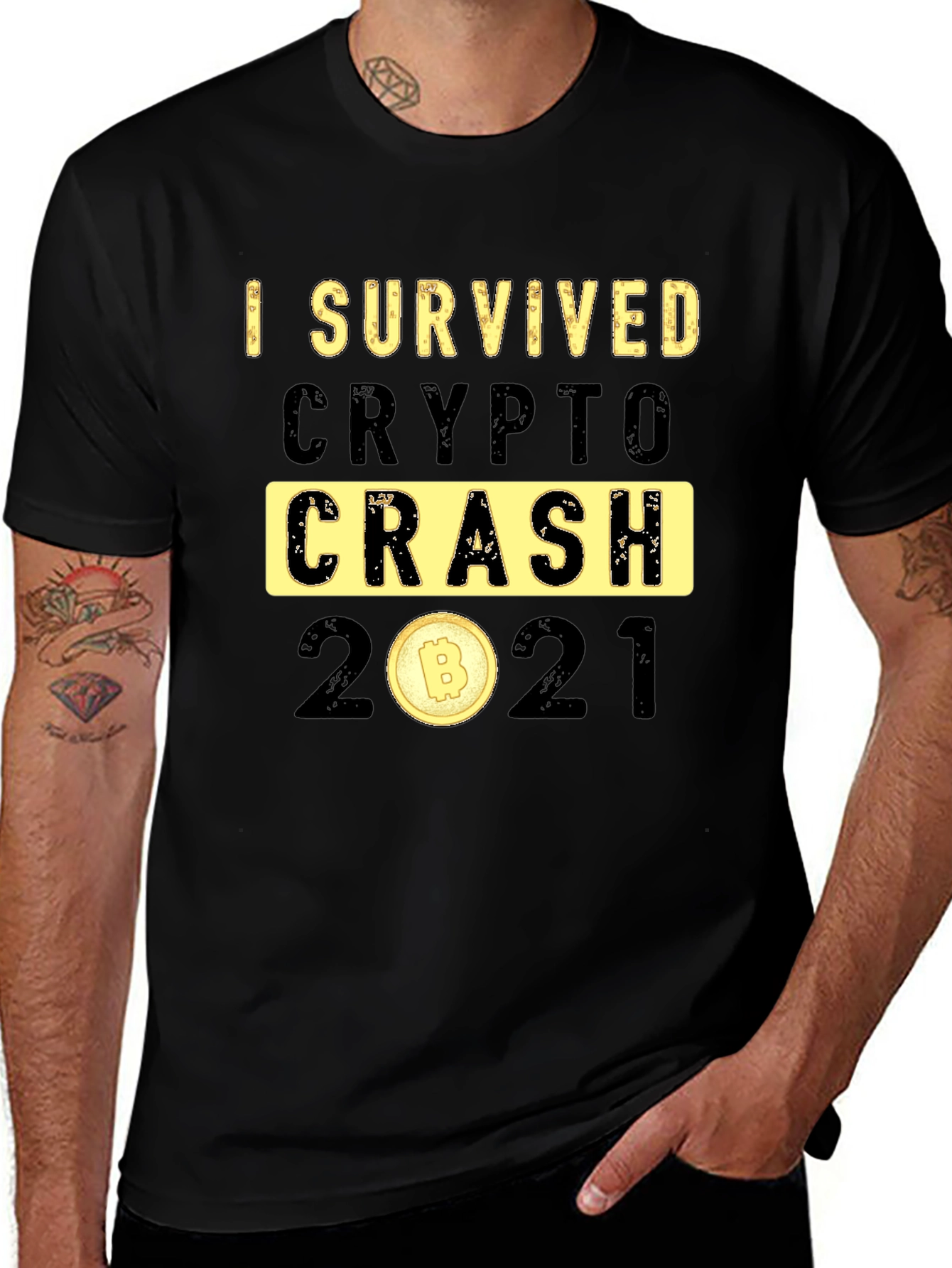 Variant 16 of Crypto Crash Survivor T-Shirt