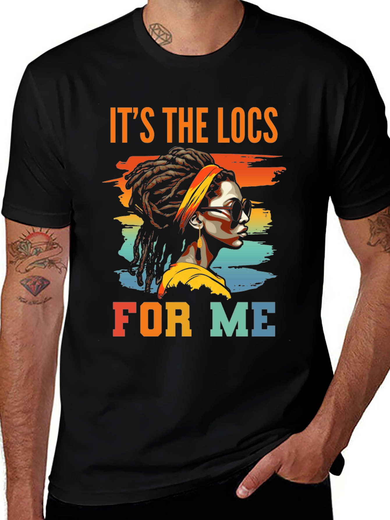 It's The Locs For Me Black T-Shirt