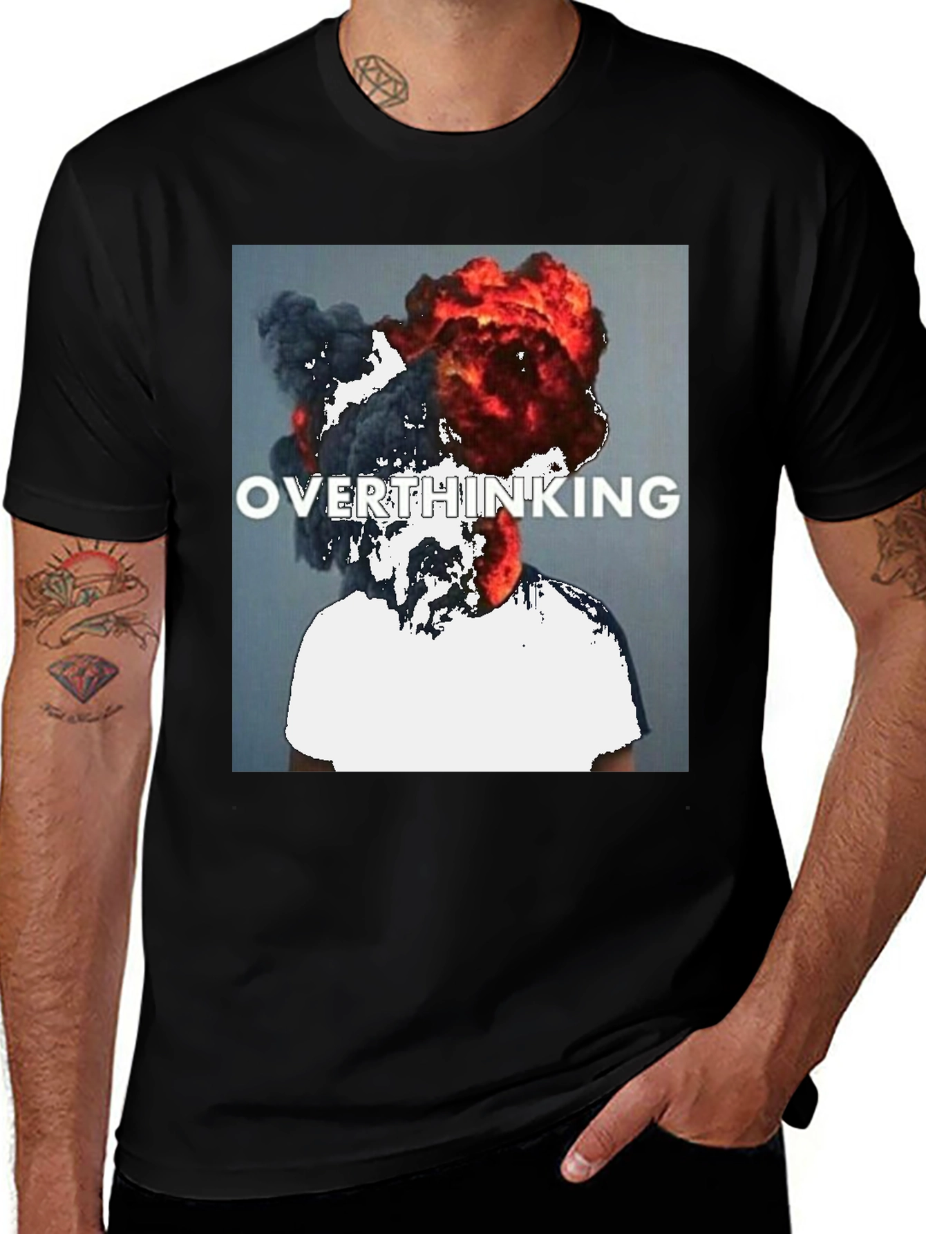 Variant 4 of Overthinking Graphic Tee - Unique Statement T-Shirt