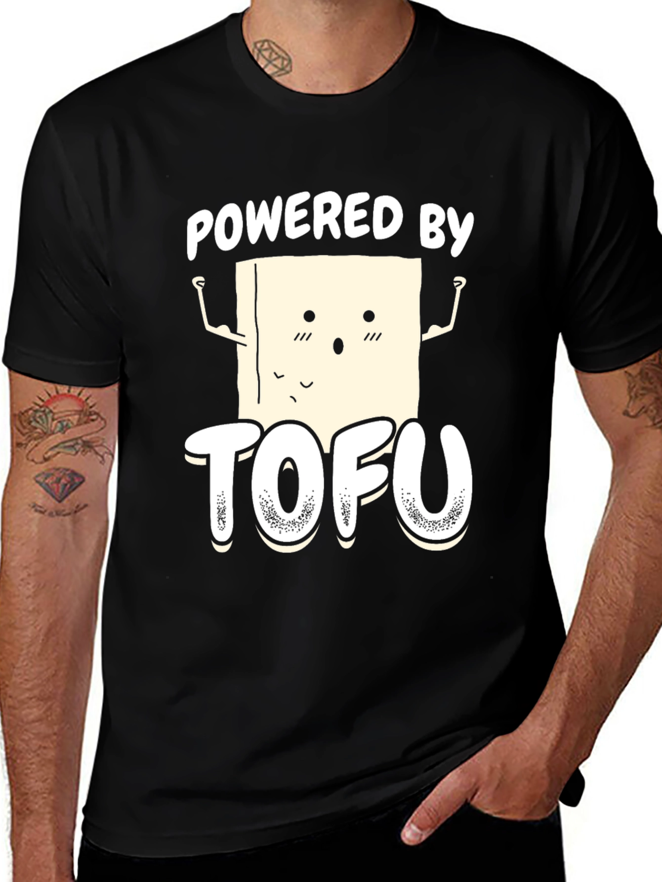 Powered by Tofu Graphic T-Shirt