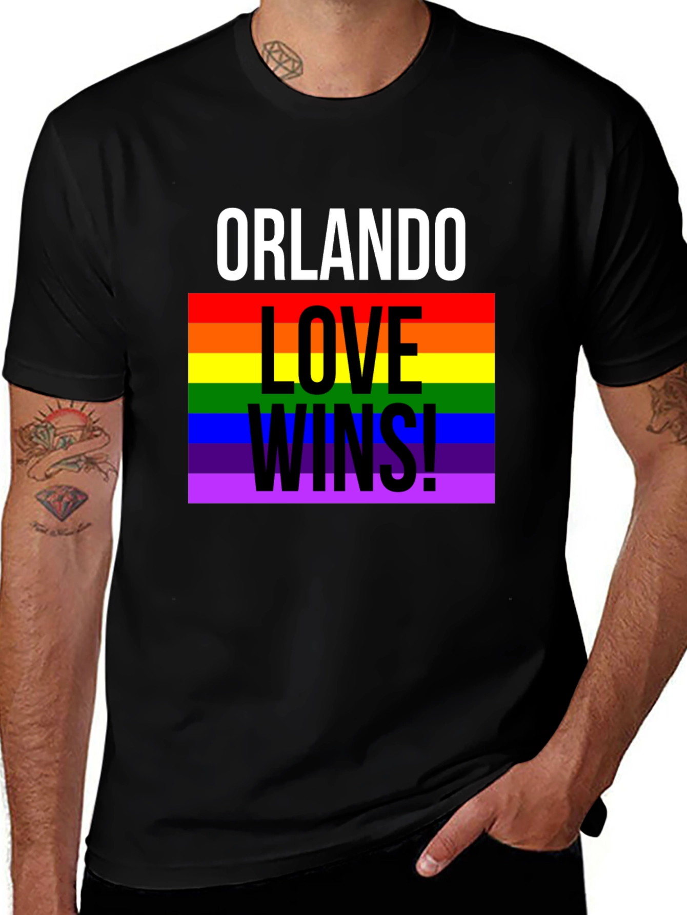 Variant 5 of Orlando Love Wins! Pride T-Shirt