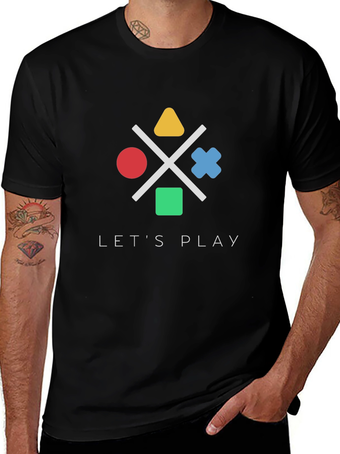 Variant 11 of Let's Play Game Controller Graphic Tee - Gamer T-Shirt