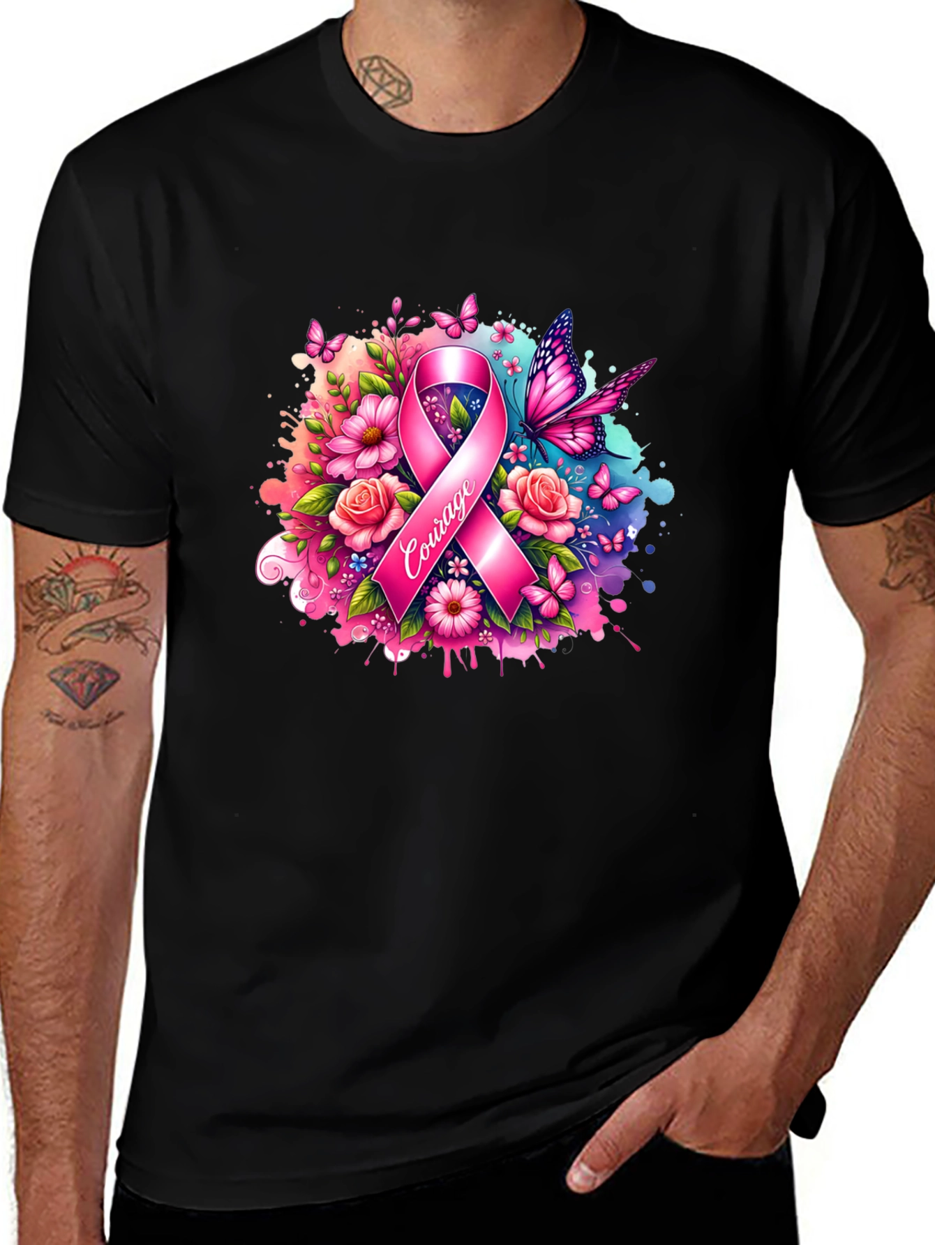 Variant 11 of Courage Breast Cancer Awareness T-Shirt