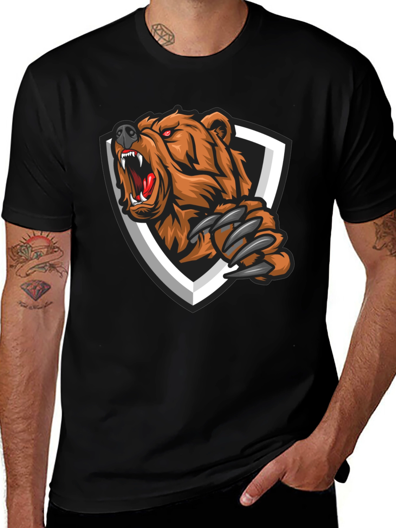 Grizzly Bear Graphic Tee - Fierce Style