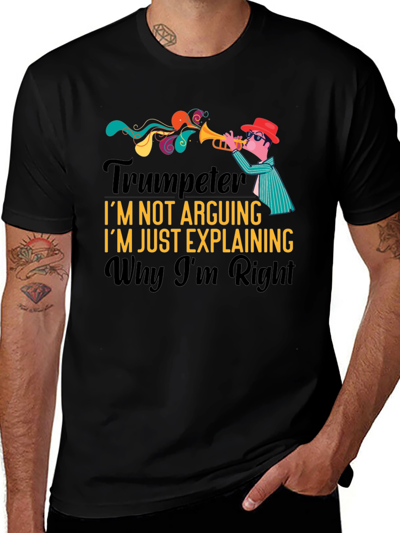Variant 20 of Trumpeter Funny T-Shirt - I'm Not Arguing, I'm Just Explaining