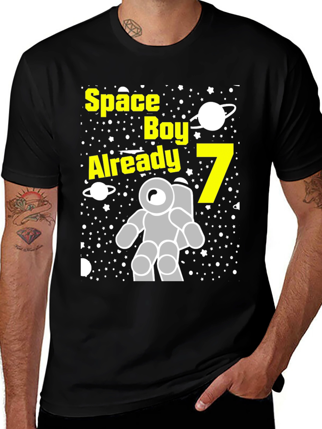 Variant 20 of Space Boy 7th Birthday T-Shirt