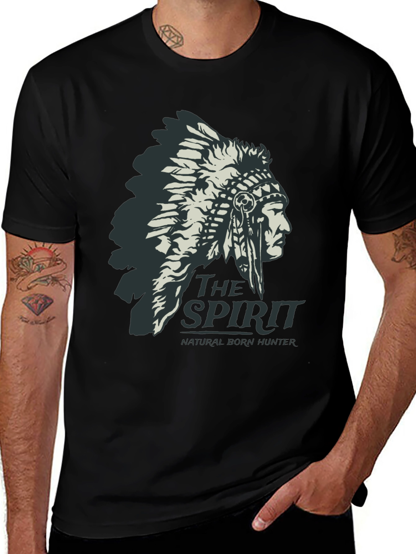 Variant 25 of The Spirit Tee - Native American Headdress Graphic T-Shirt