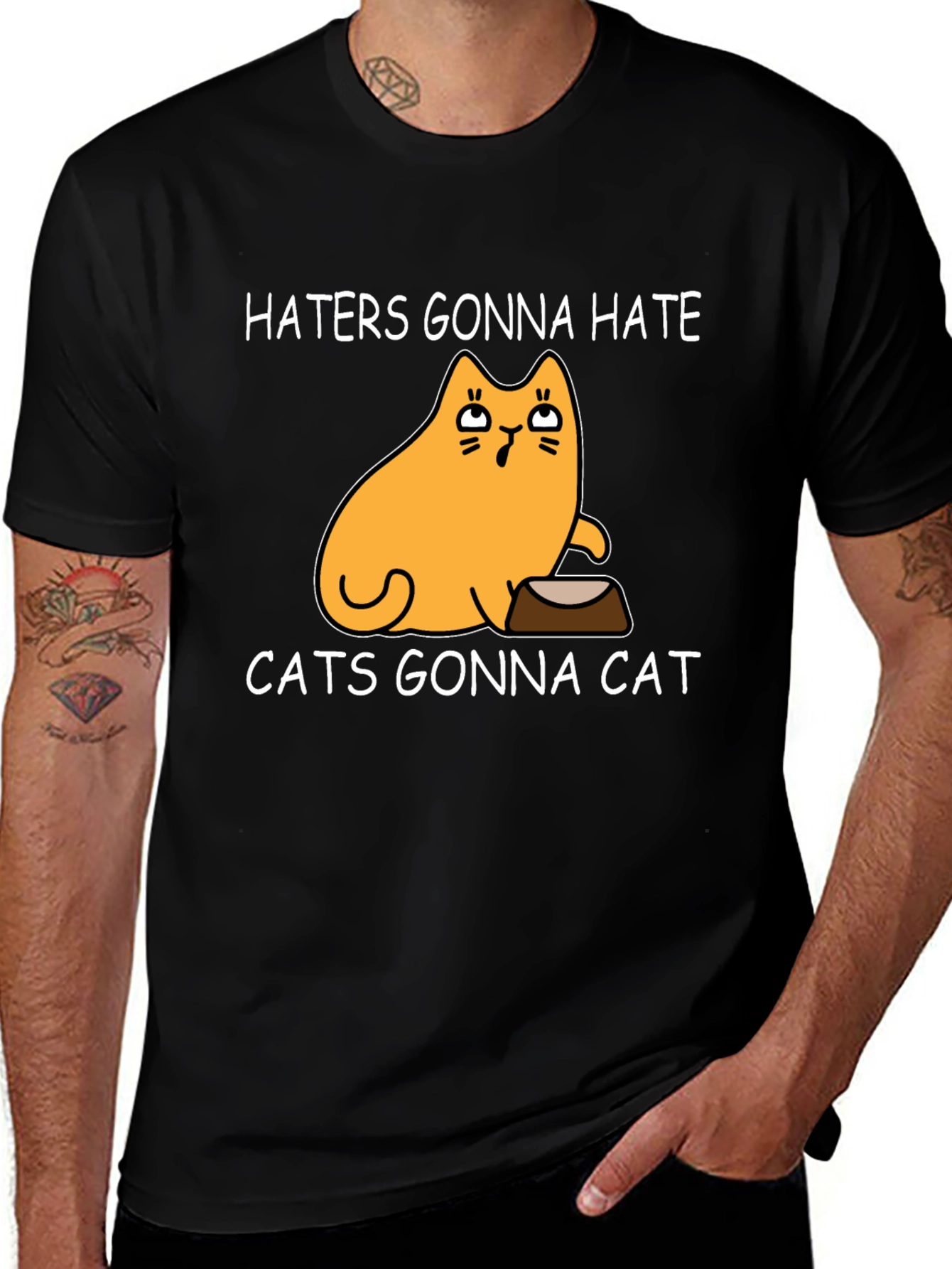Variant 26 of Haters Gonna Hate Cats Gonna Cat Black T-Shirt