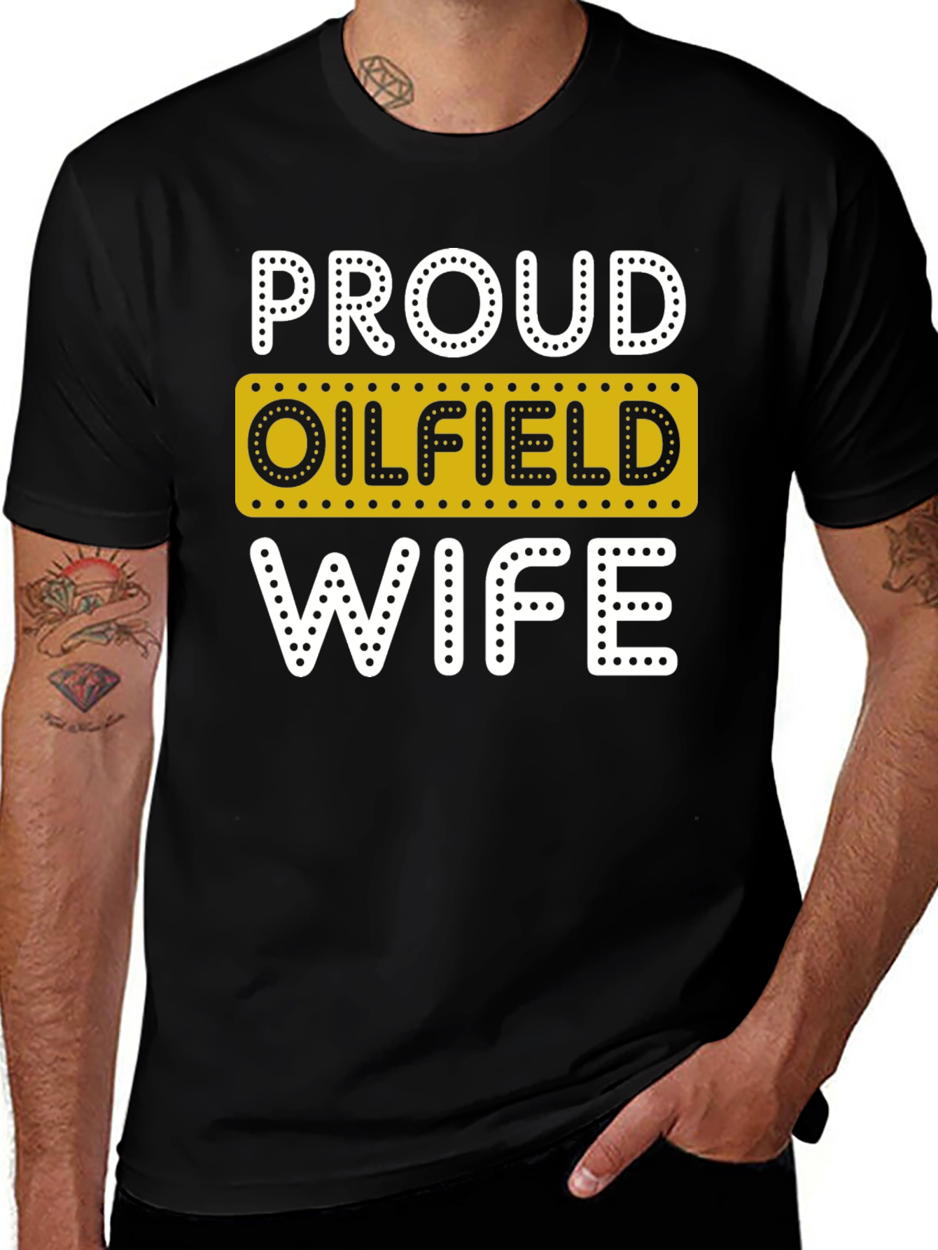 Variant 20 of Proud Oilfield Wife Novelty T-Shirt