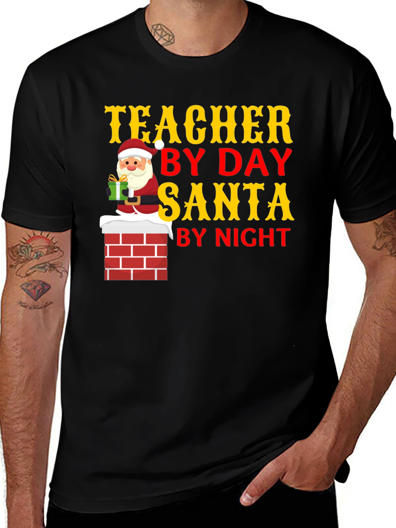 Variant 8 of Teacher by Day Santa by Night Graphic Tee