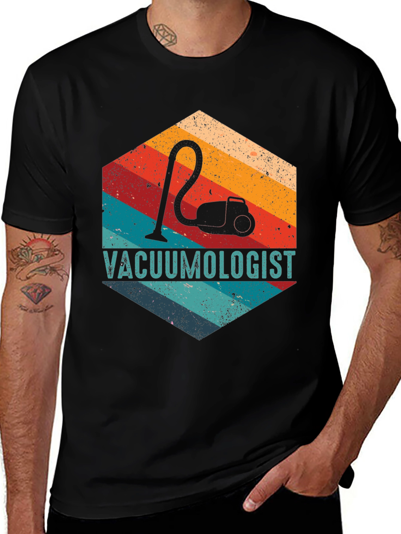 Variant 7 of Vacuumologist Retro Hexagon Graphic T-Shirt