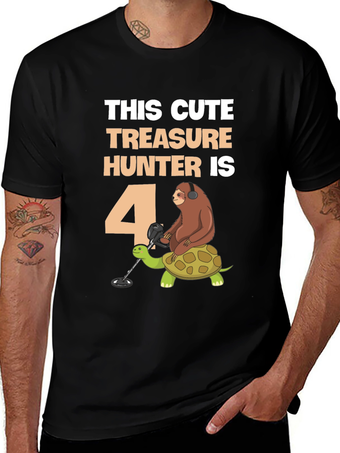 Variant 7 of Cute Treasure Hunter 4th Birthday T-Shirt