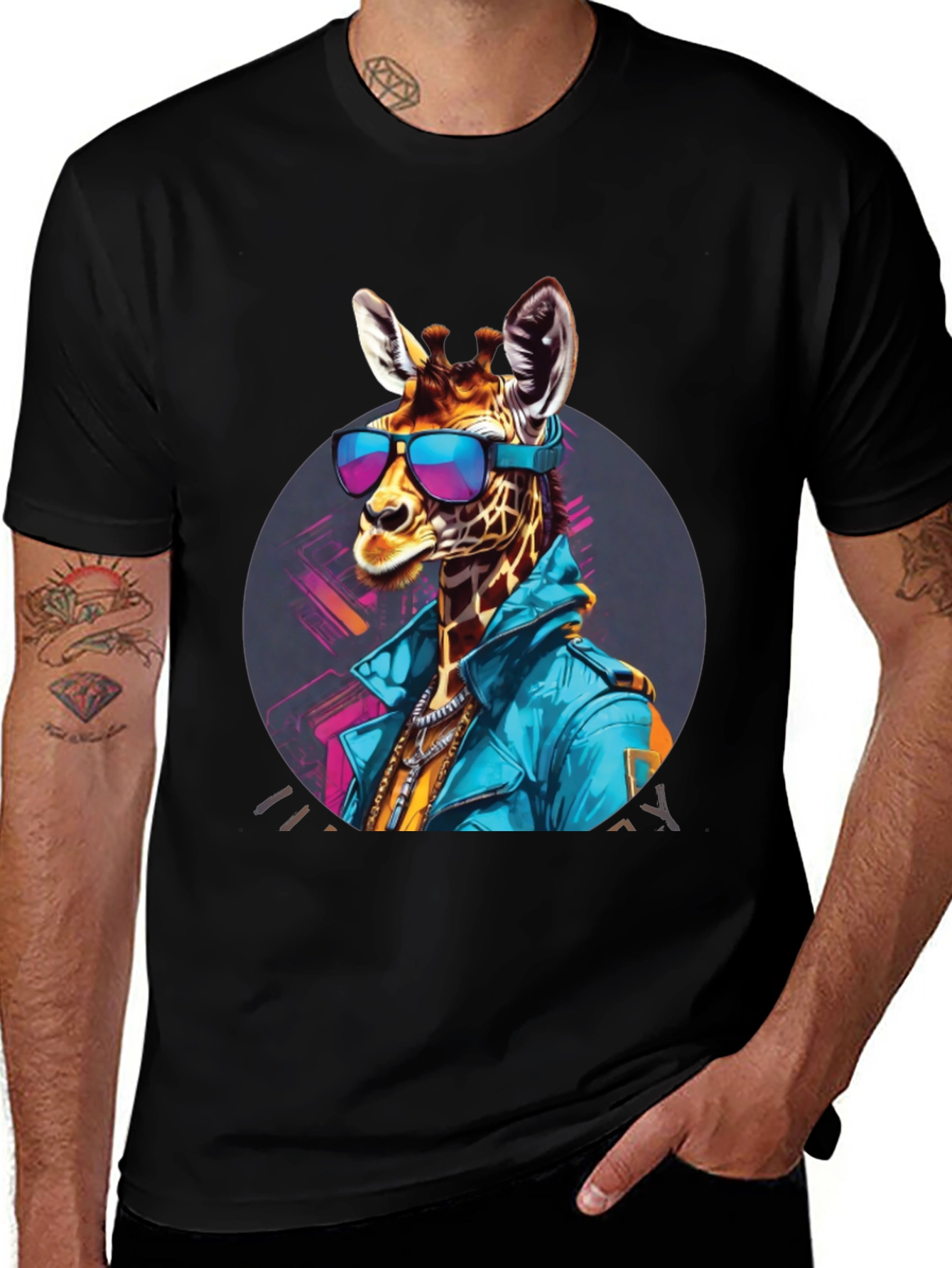 Variant 6 of Cool Giraffe T-Shirt - Urban Style