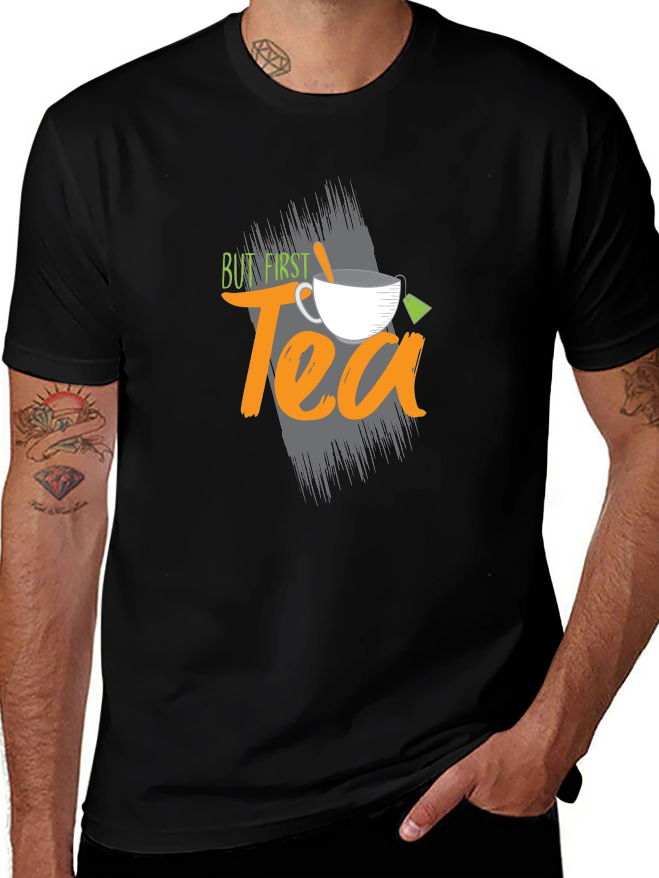 Variant 2 of But First Tea Graphic T-Shirt - Comfortable Everyday Wear