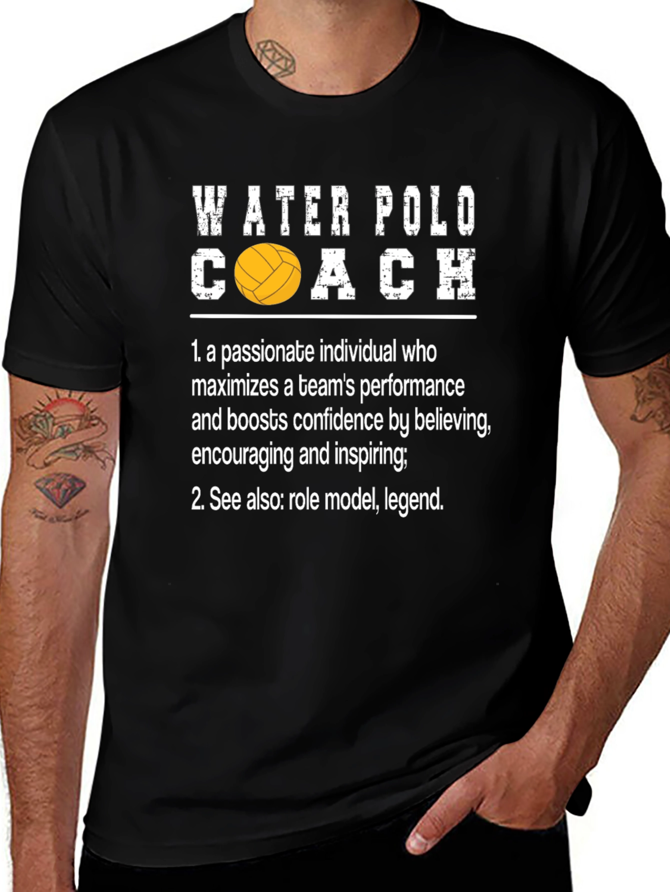 Variant 20 of Water Polo Coach T-Shirt - Inspiring Legend
