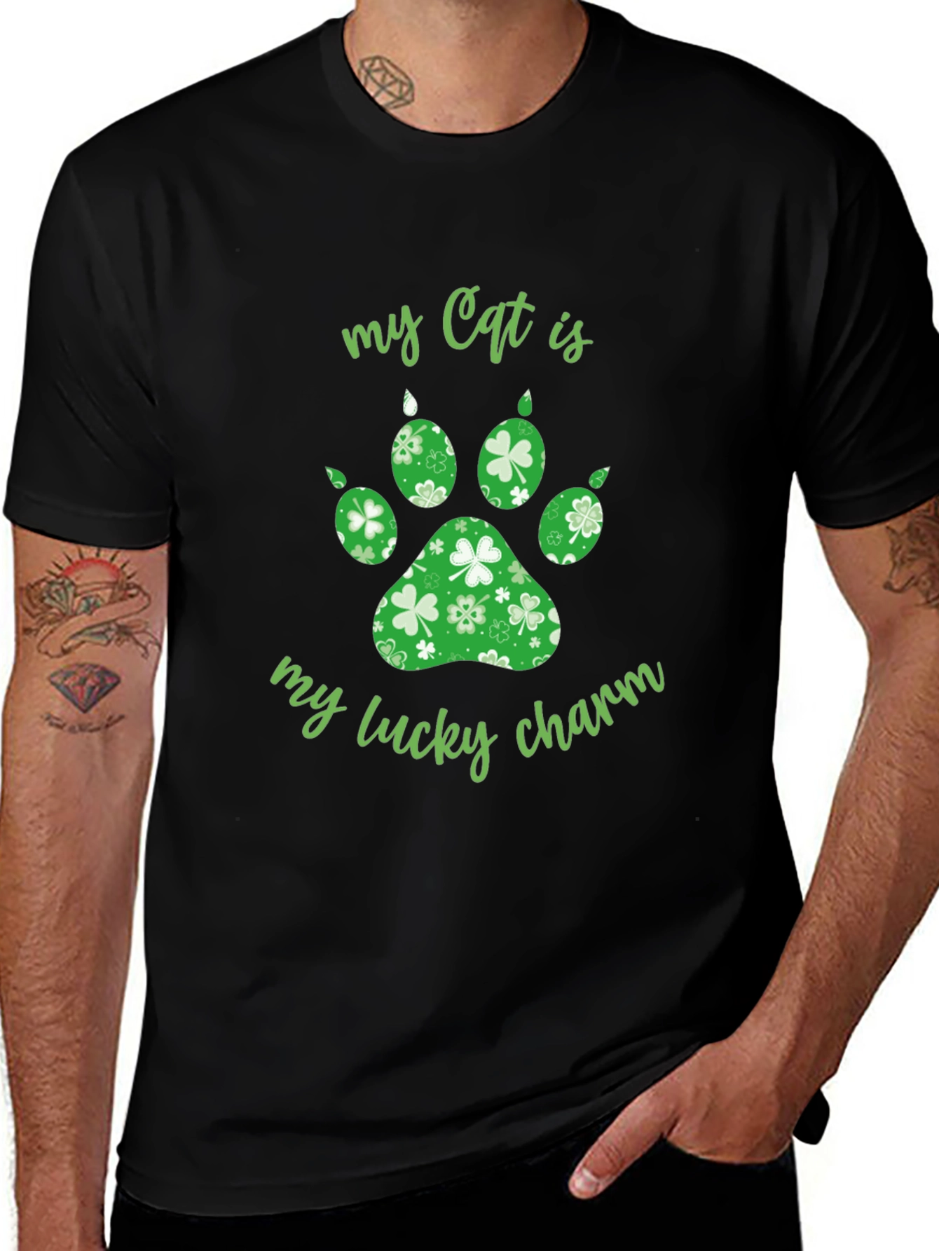 Variant 9 of My Cat is My Lucky Charm St. Patrick's Day T-Shirt