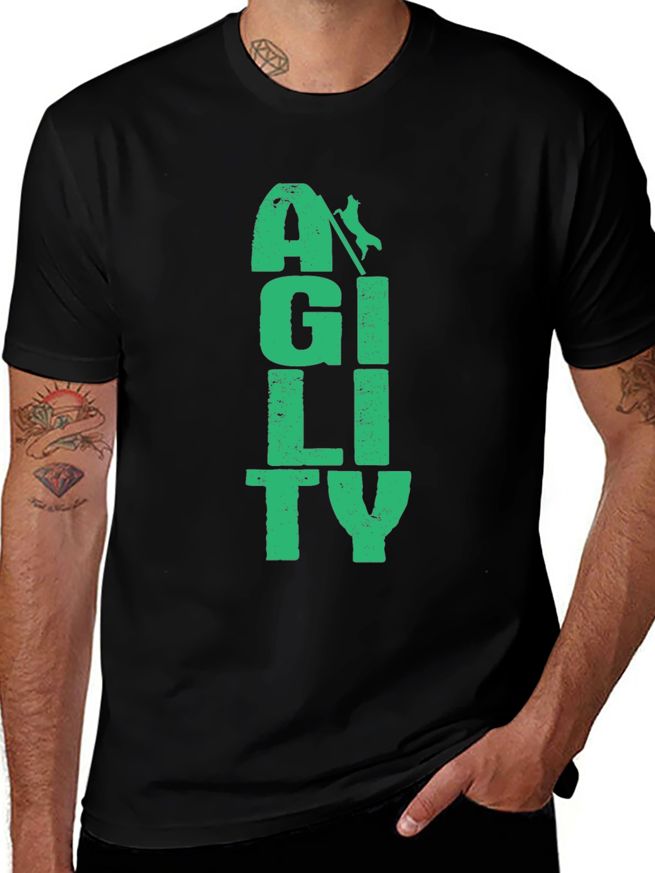 Variant 24 of Agility Dog T-Shirt - Black