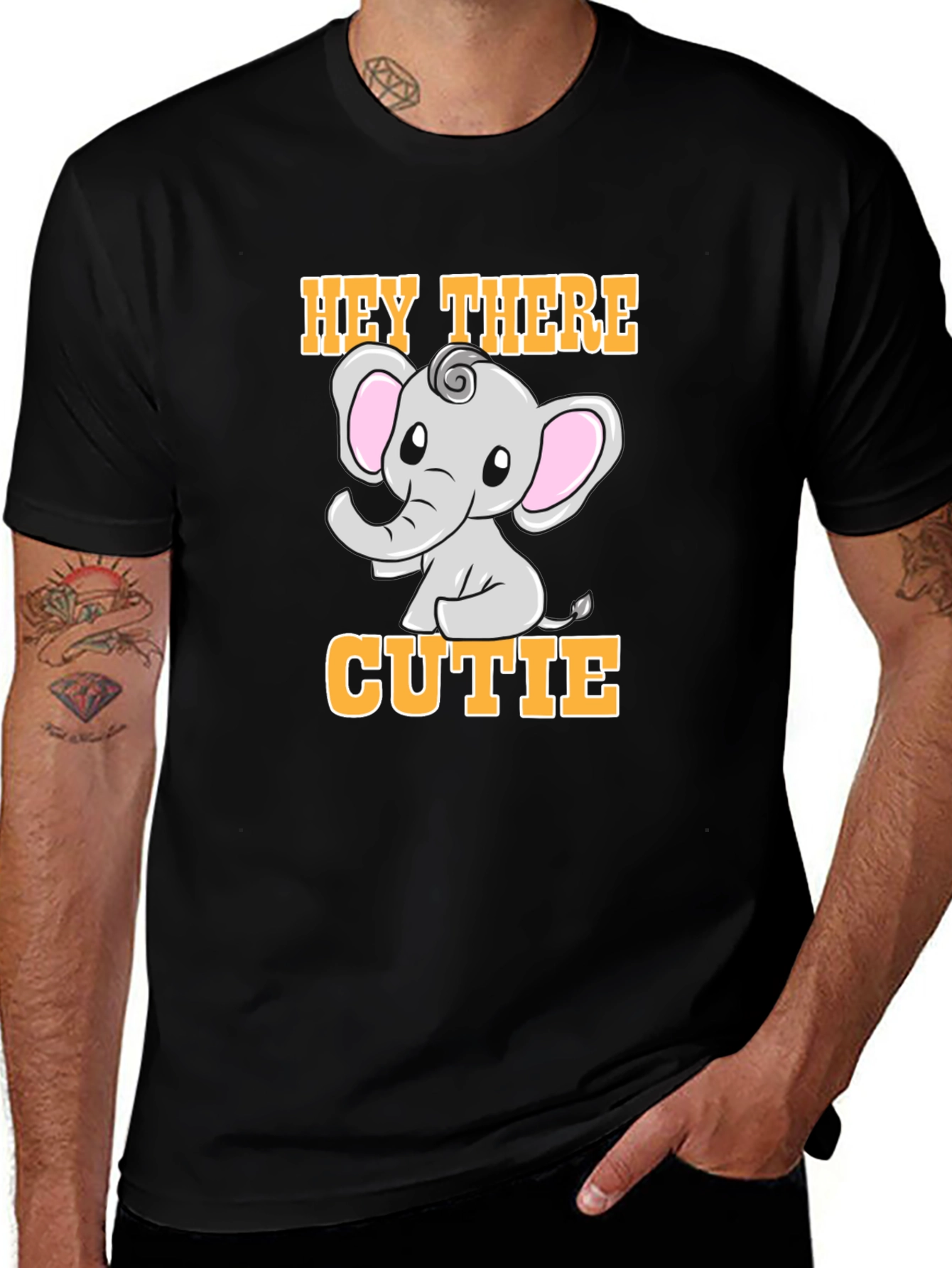 Hey There Cutie Elephant Graphic Tee