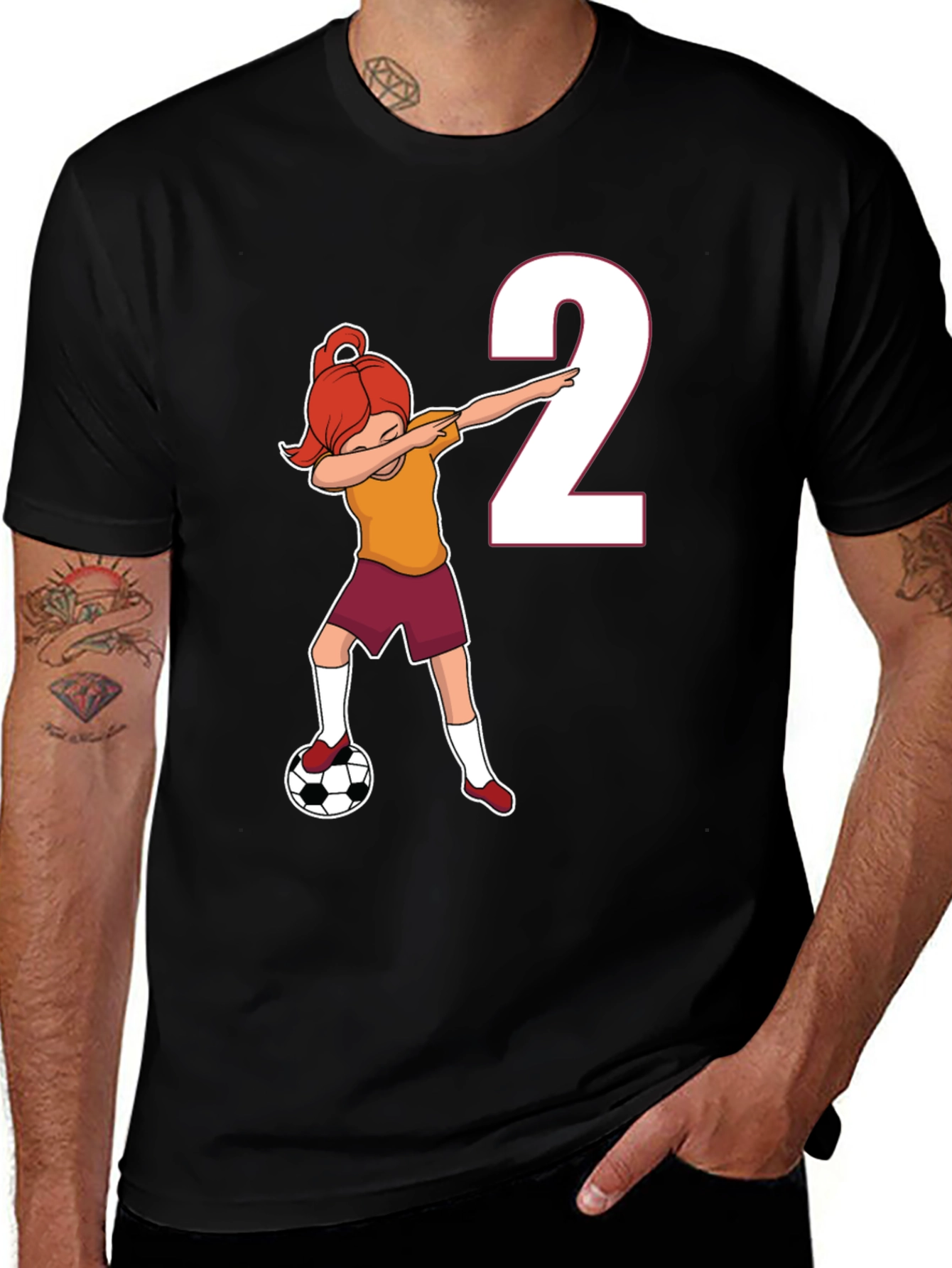 Variant 22 of Girl Soccer Player 2nd Birthday T-Shirt