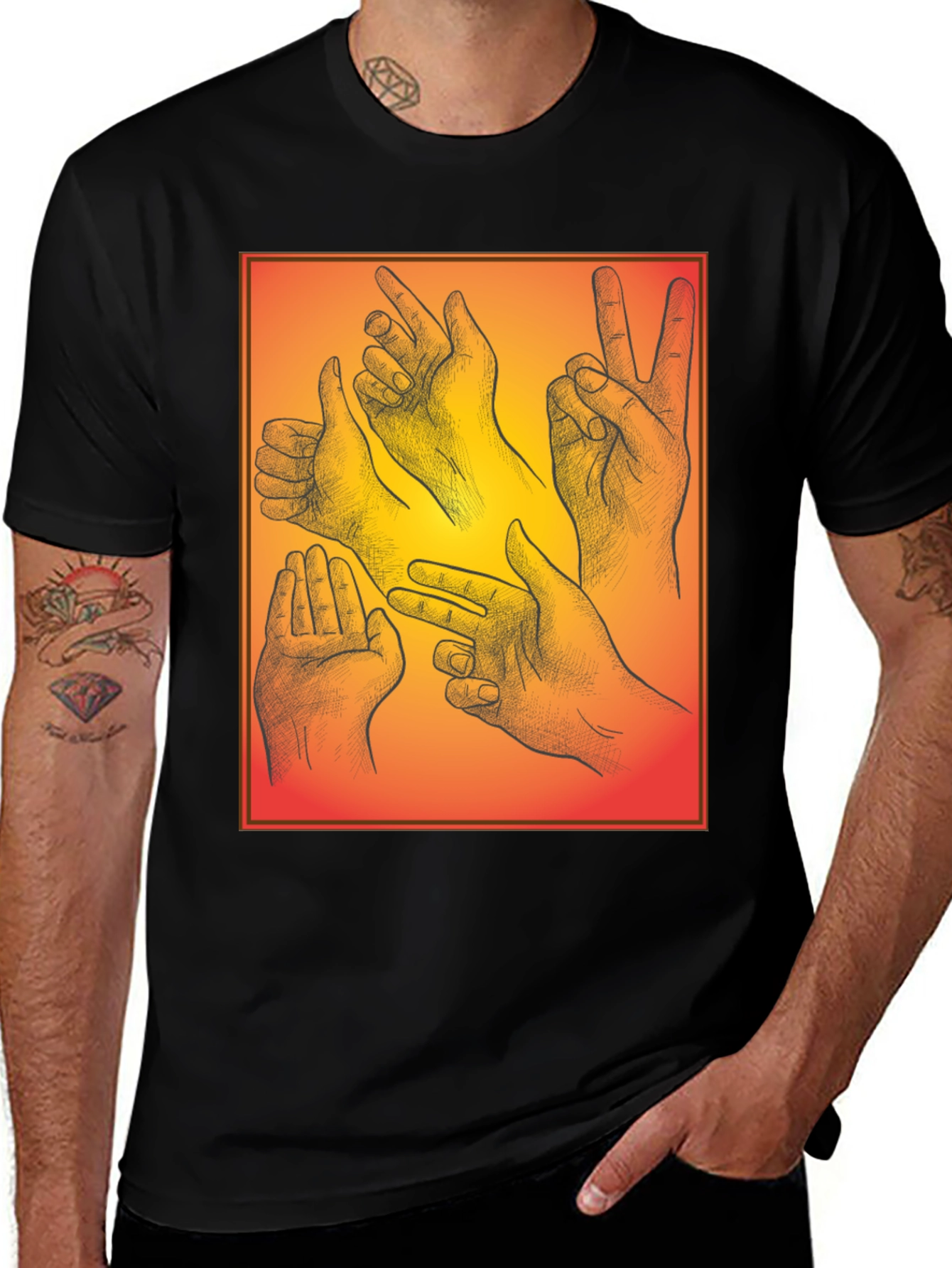 Variant 26 of Hand Signals Graphic Tee