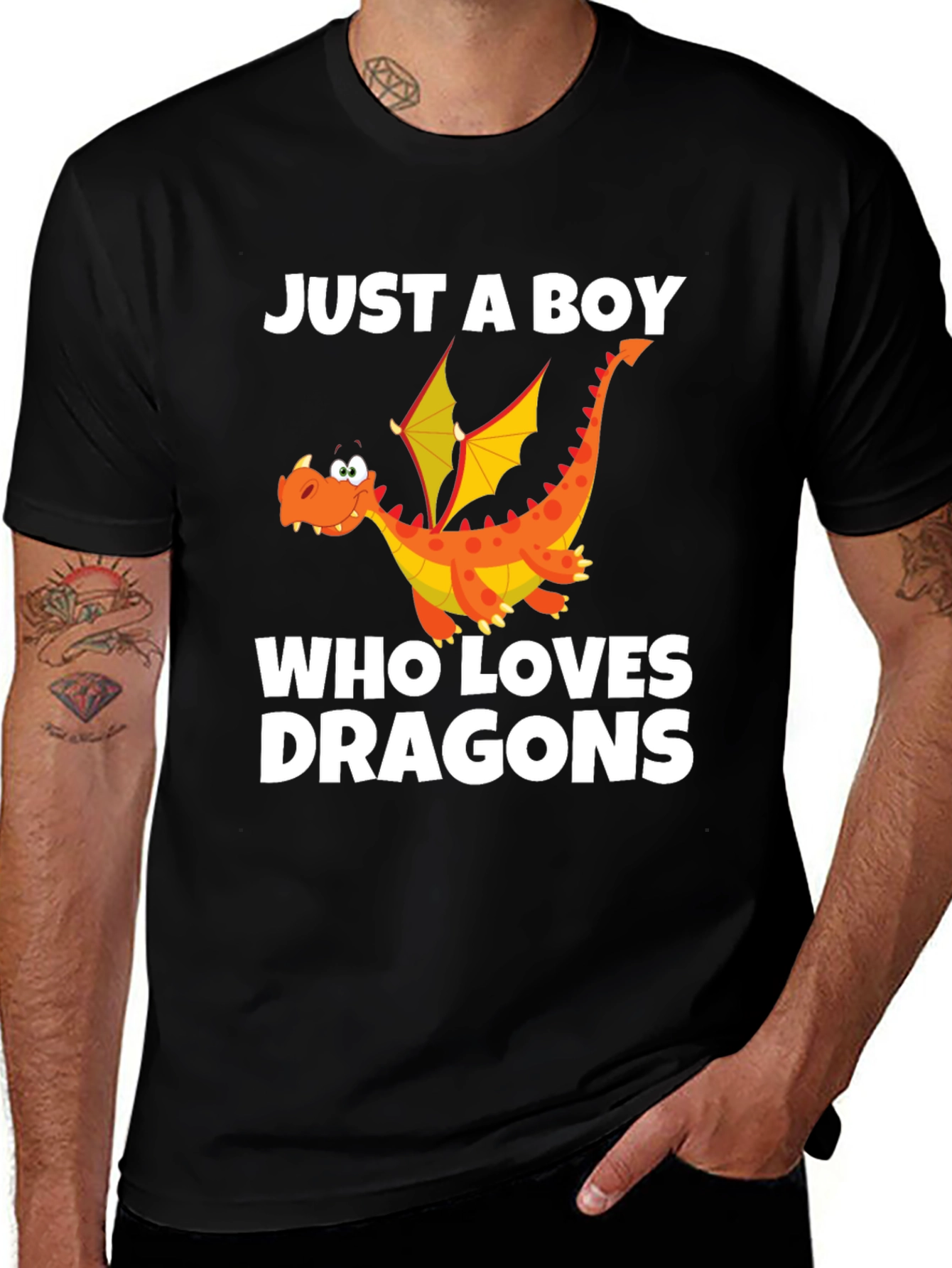 Variant 11 of Boy's Dragon Lover Graphic T-Shirt