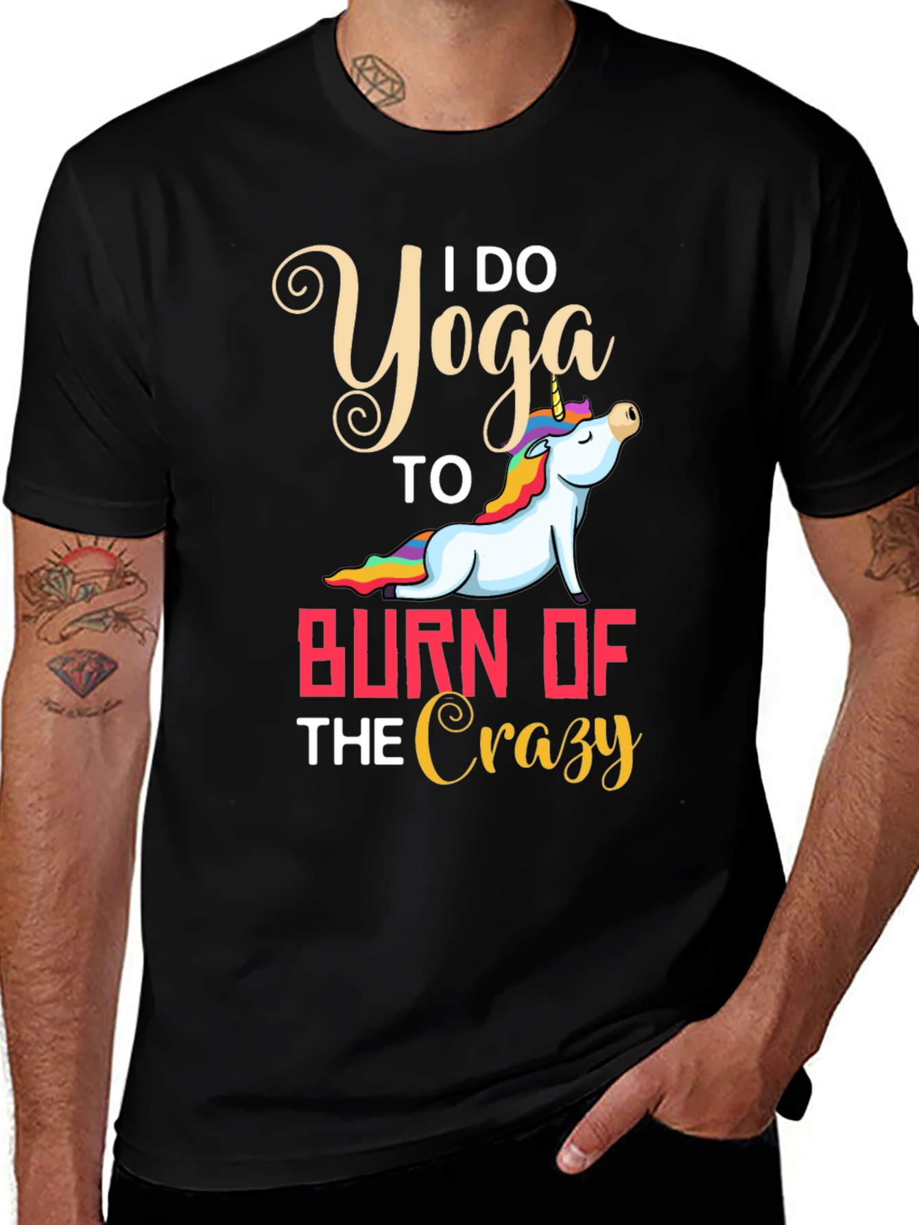 Variant 27 of Yoga Unicorn Graphic T-Shirt