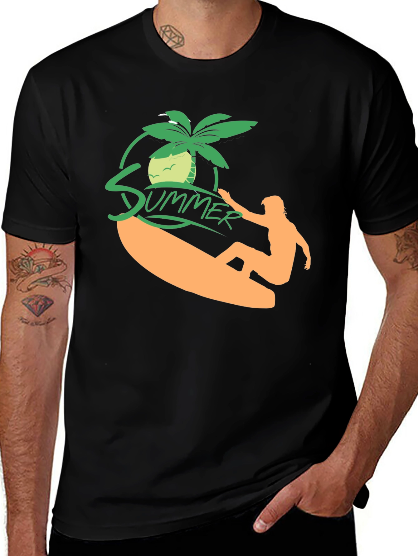 Variant 26 of Summer Surf T-Shirt - Black