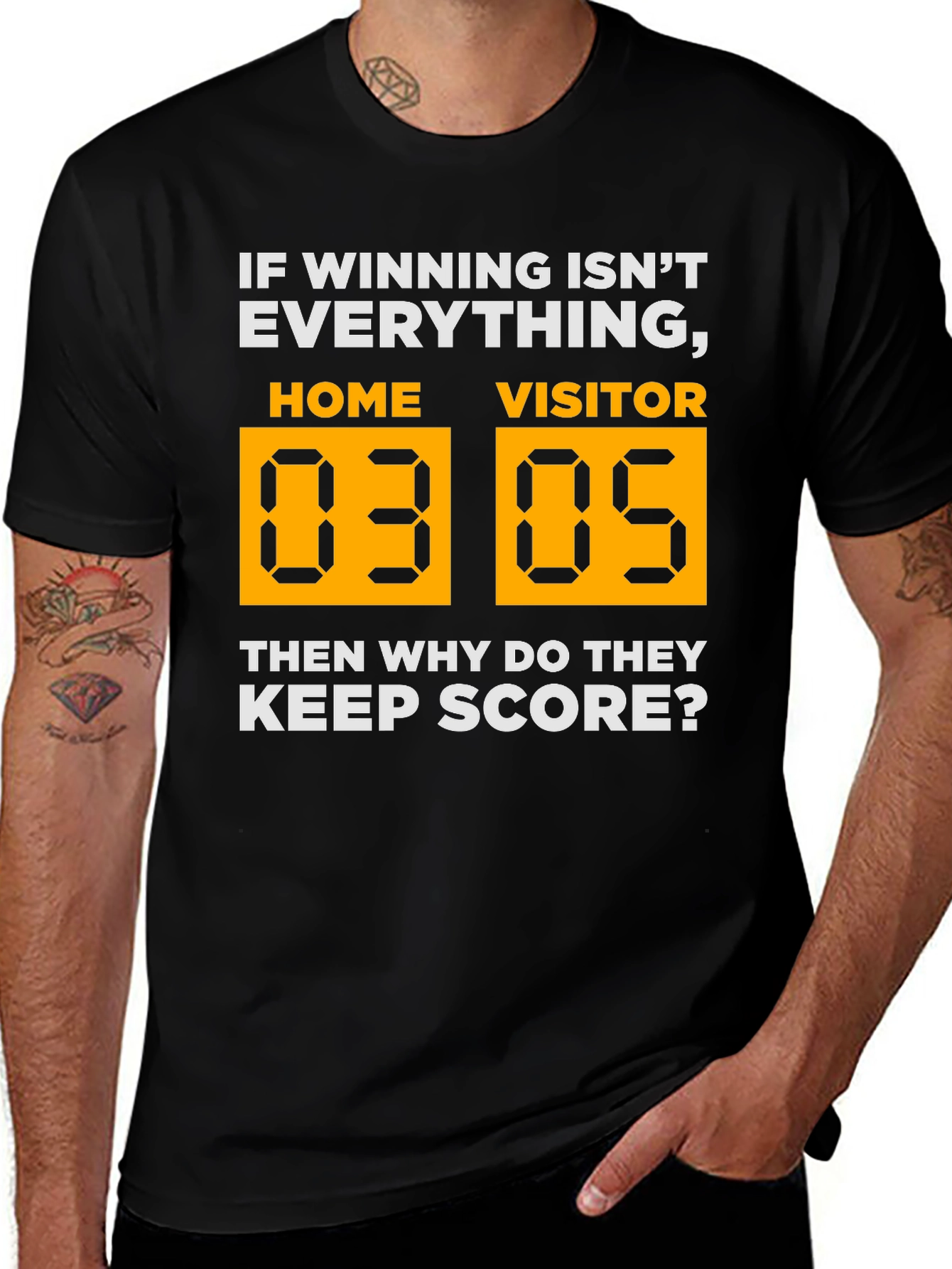 Variant 5 of Funny Winning Isn't Everything Scoreboard Graphic T-Shirt