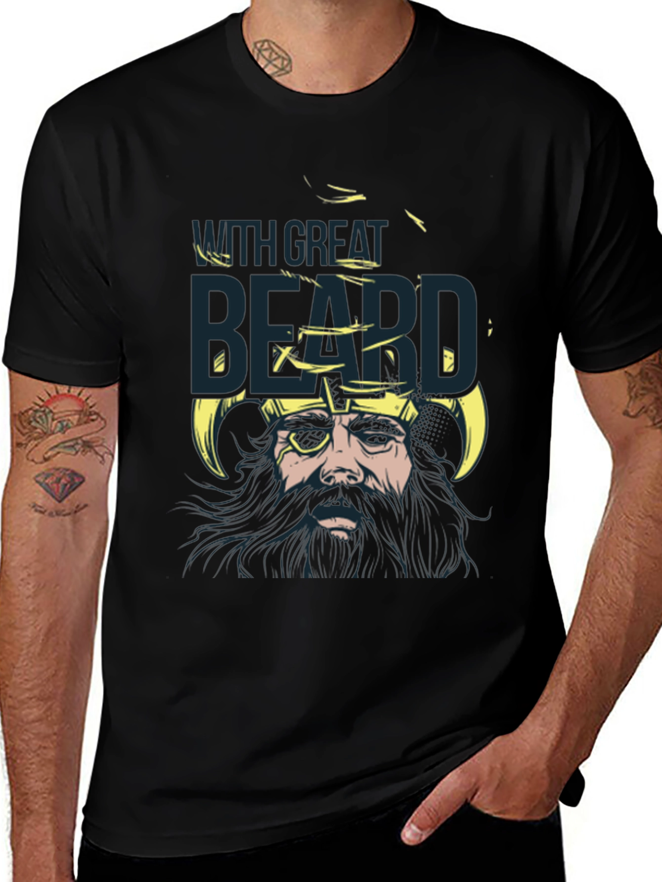 Variant 8 of Great Beard T-Shirt - Viking Graphic Tee