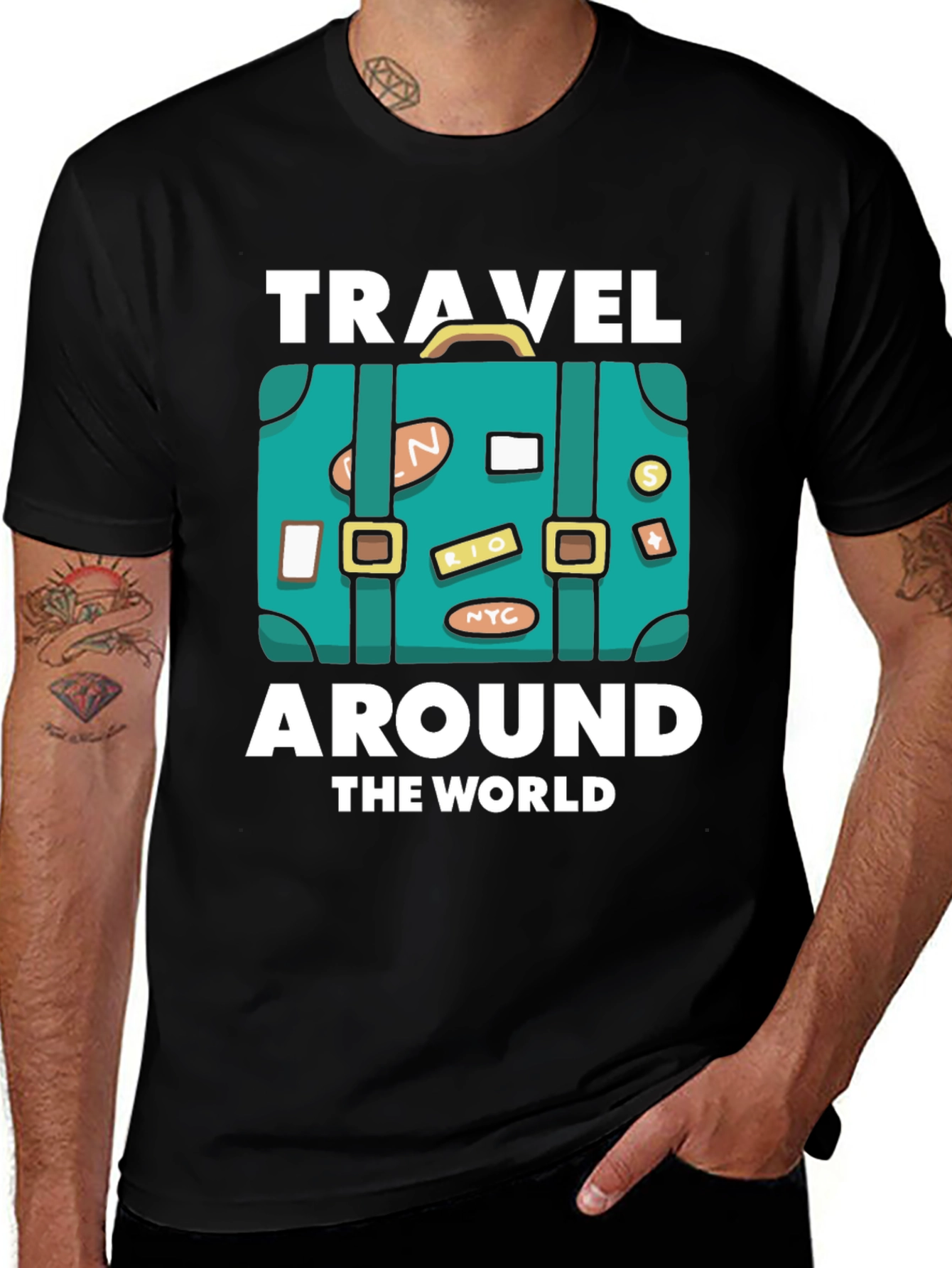 Variant 9 of Travel Around The World Graphic Tee