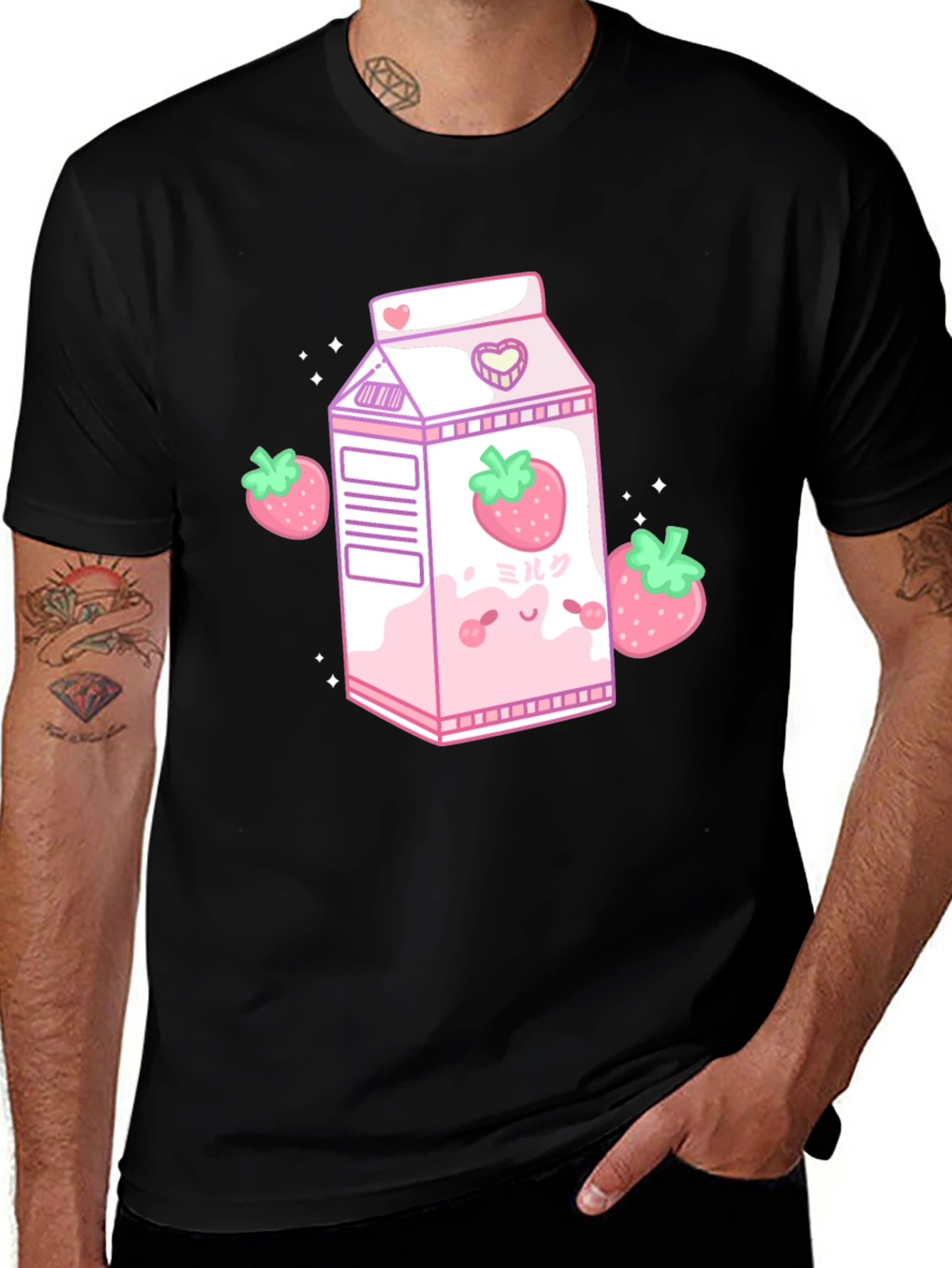 Variant 6 of Kawaii Strawberry Milk T-Shirt - Cute Anime Style