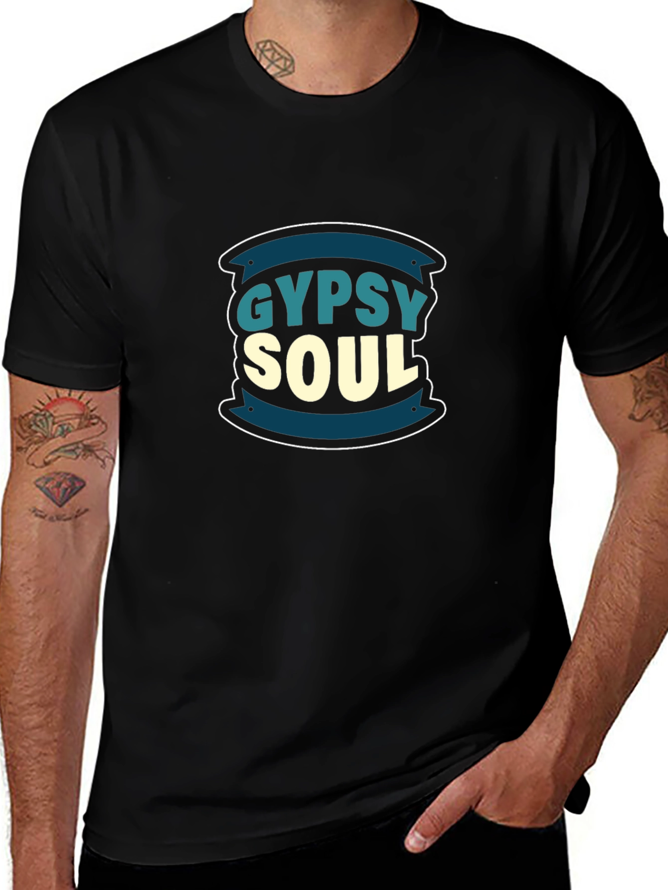 Variant 29 of Gypsy Soul Graphic Tee - Stylish Black T-Shirt